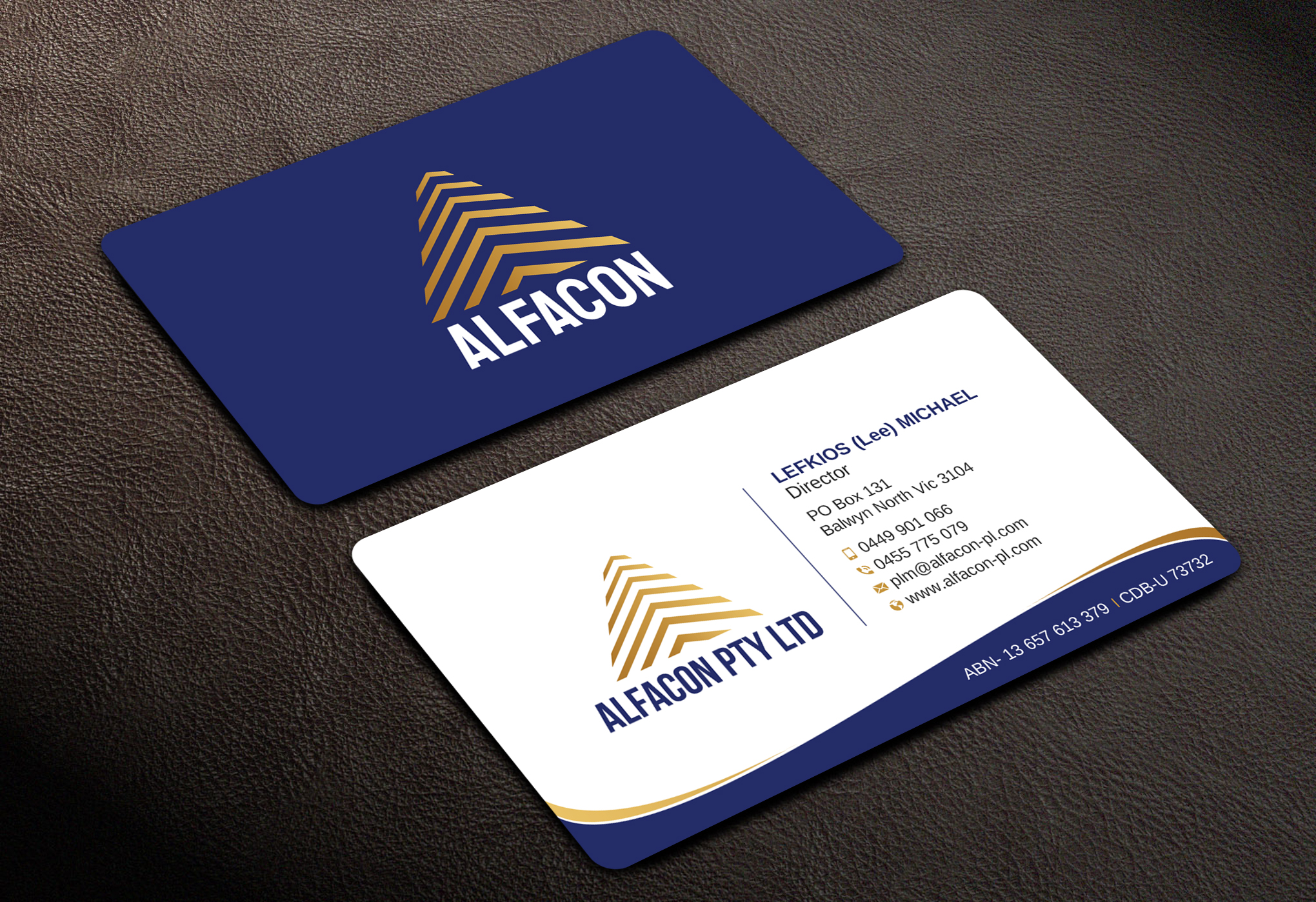 Business Card Design by Uttom 2 for ALFACON PTY LTD | Design #30785271