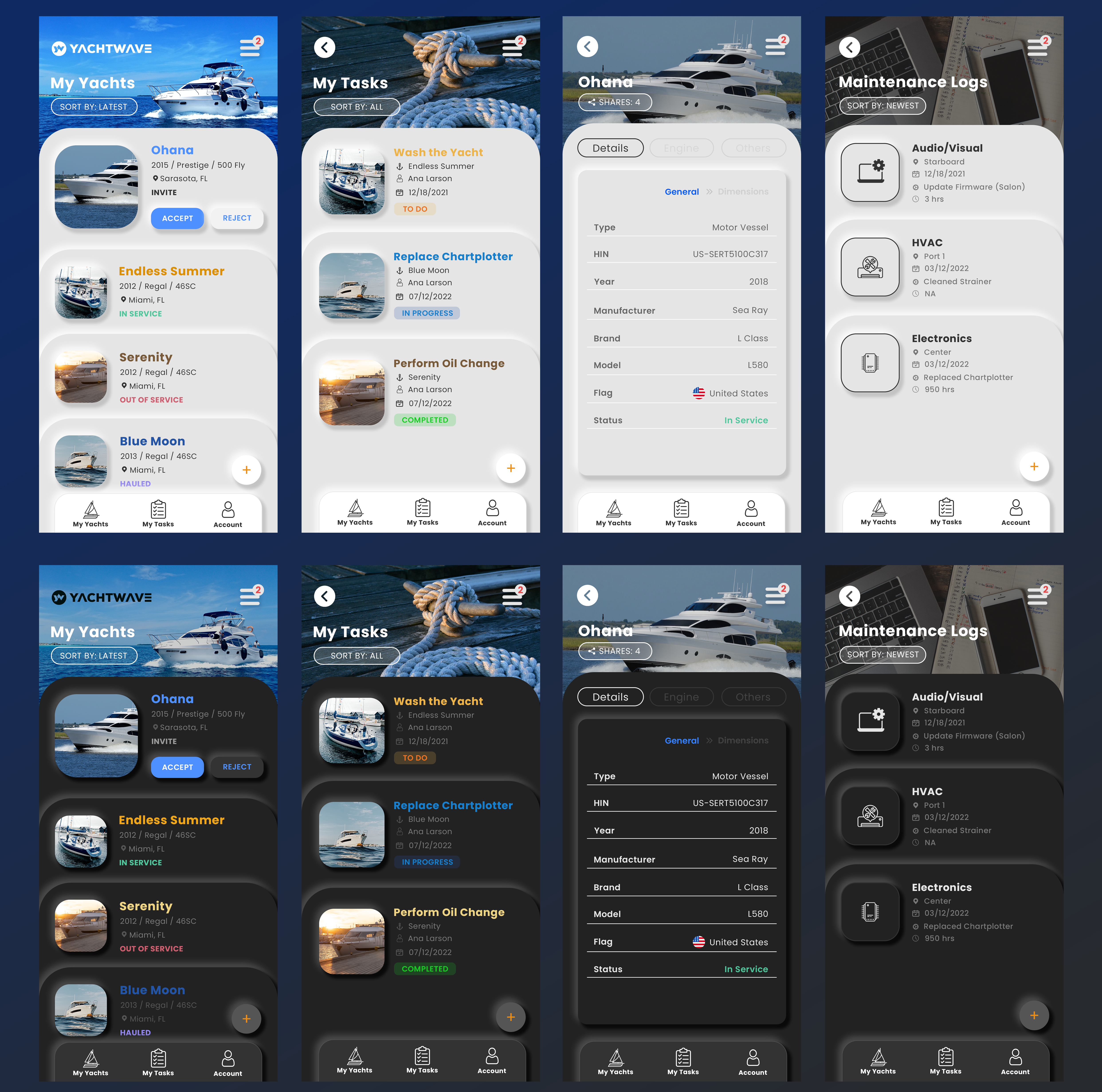 App Design by C9 Designs for YachtWave | Design #30802845