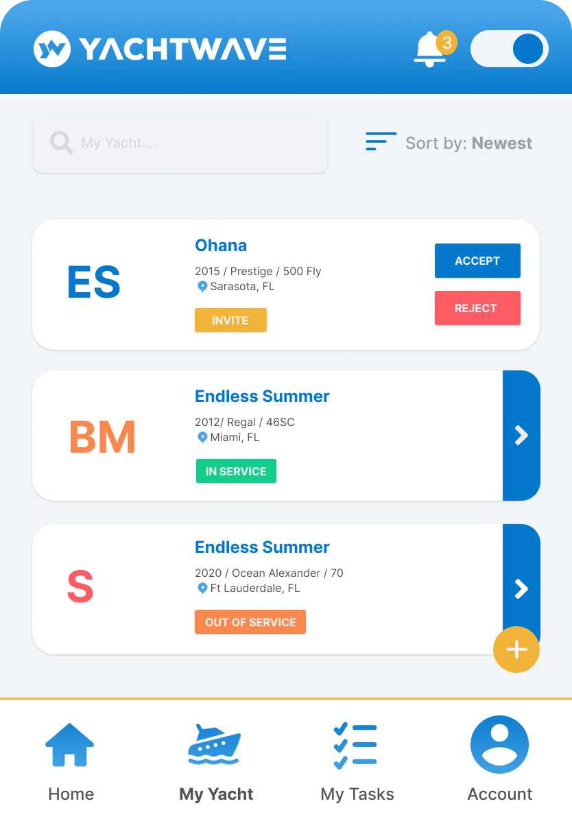 App-Design von abu931102 für YachtWave | Design #30811846
