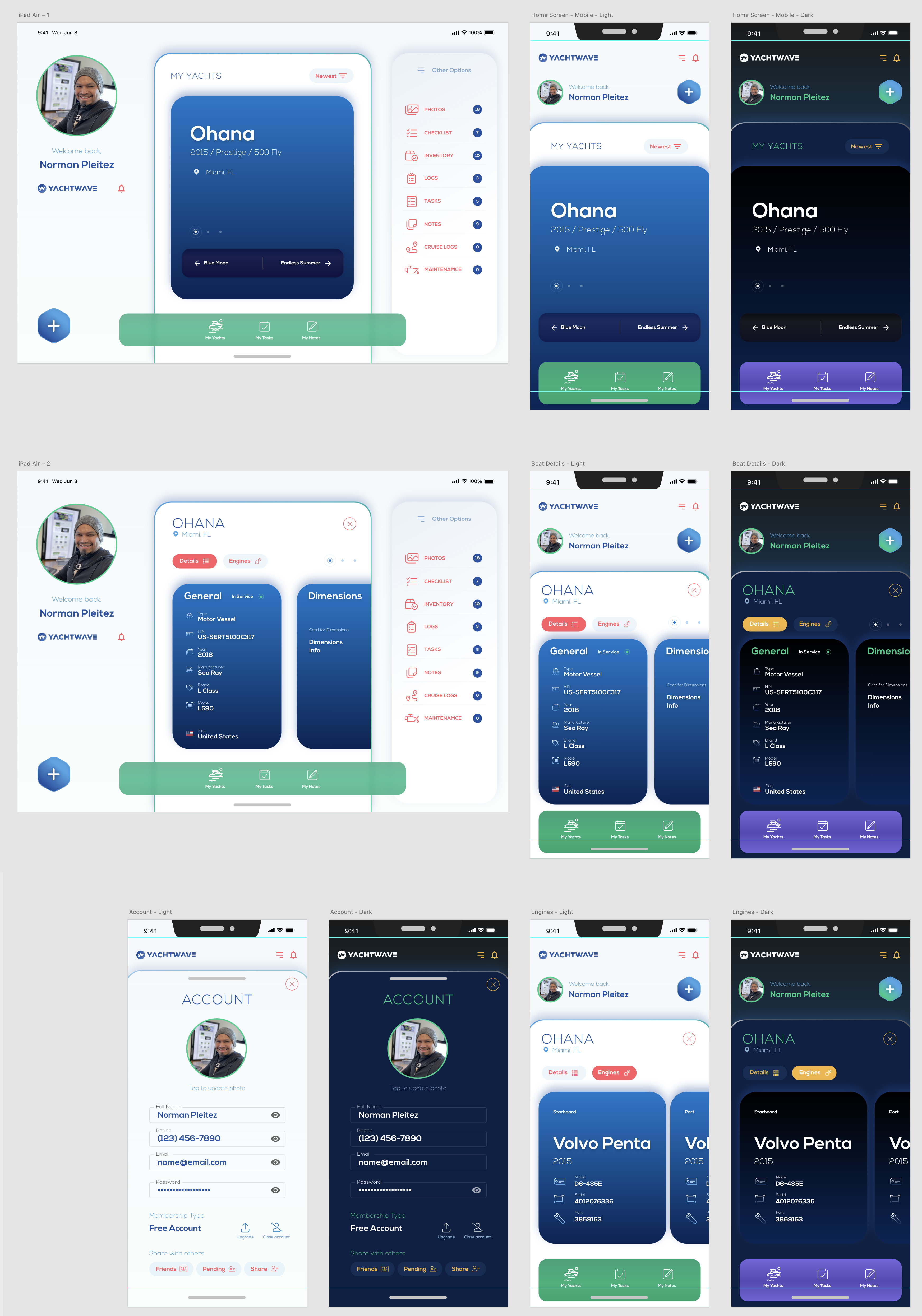 App Design by Norm Plitz for YachtWave | Design #30819596