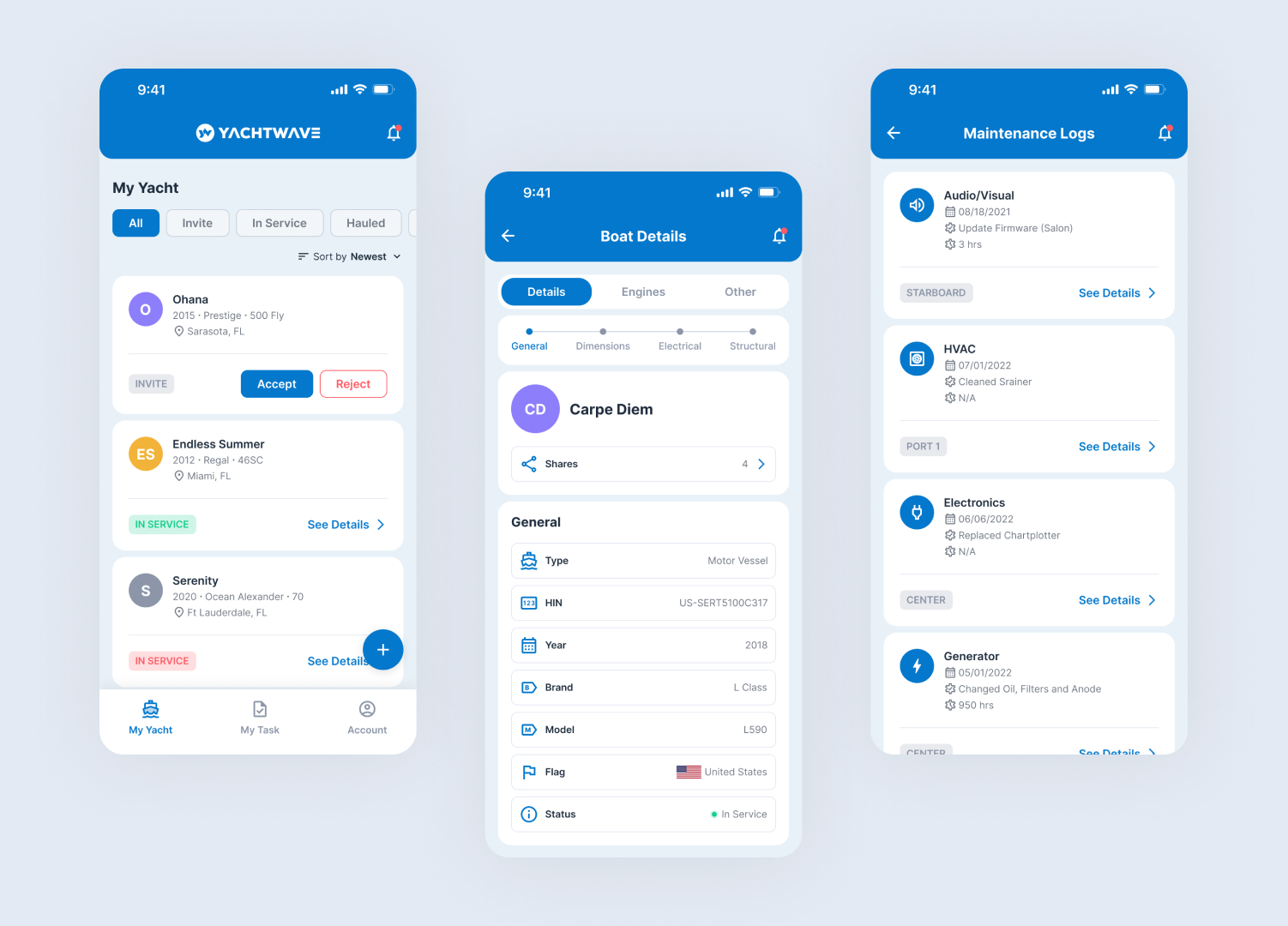 App Design by Haidarradam for YachtWave | Design #30810720
