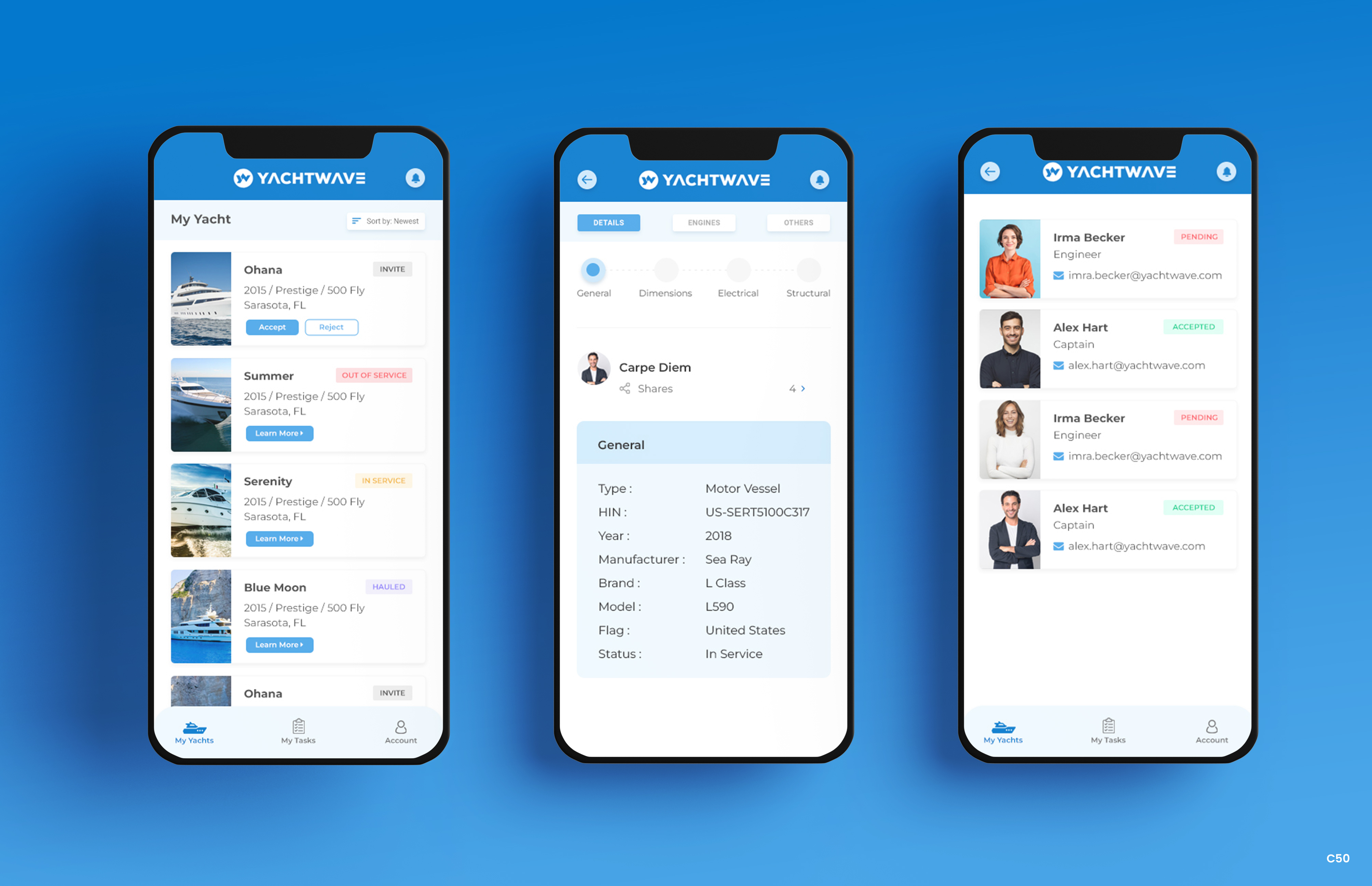 App-Design von pb für YachtWave | Design #30792943