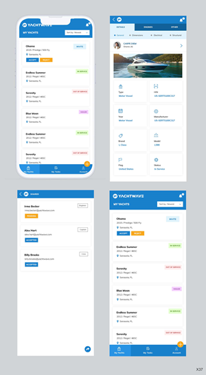 App Design by pb for YachtWave | Design: #30792949