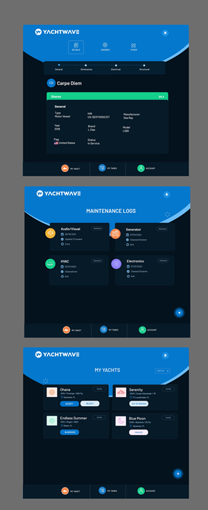 Diseño de aplicación (App) por pb para YachtWave | Diseño: #30844523