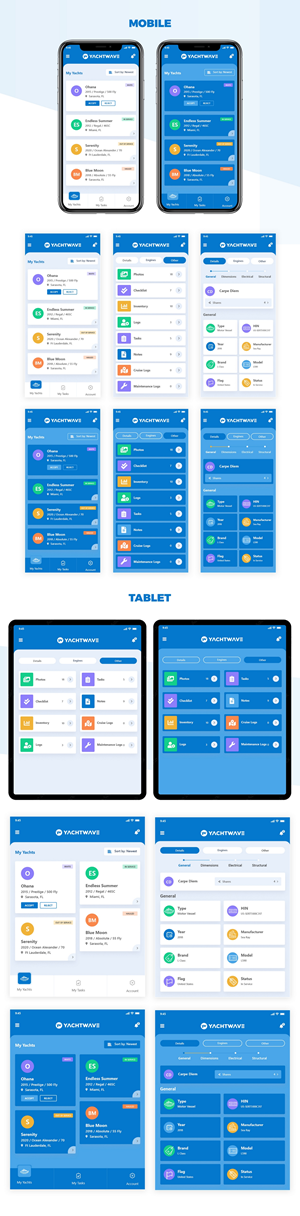 Diseño de aplicación (App) por pb para YachtWave | Diseño: #30844524