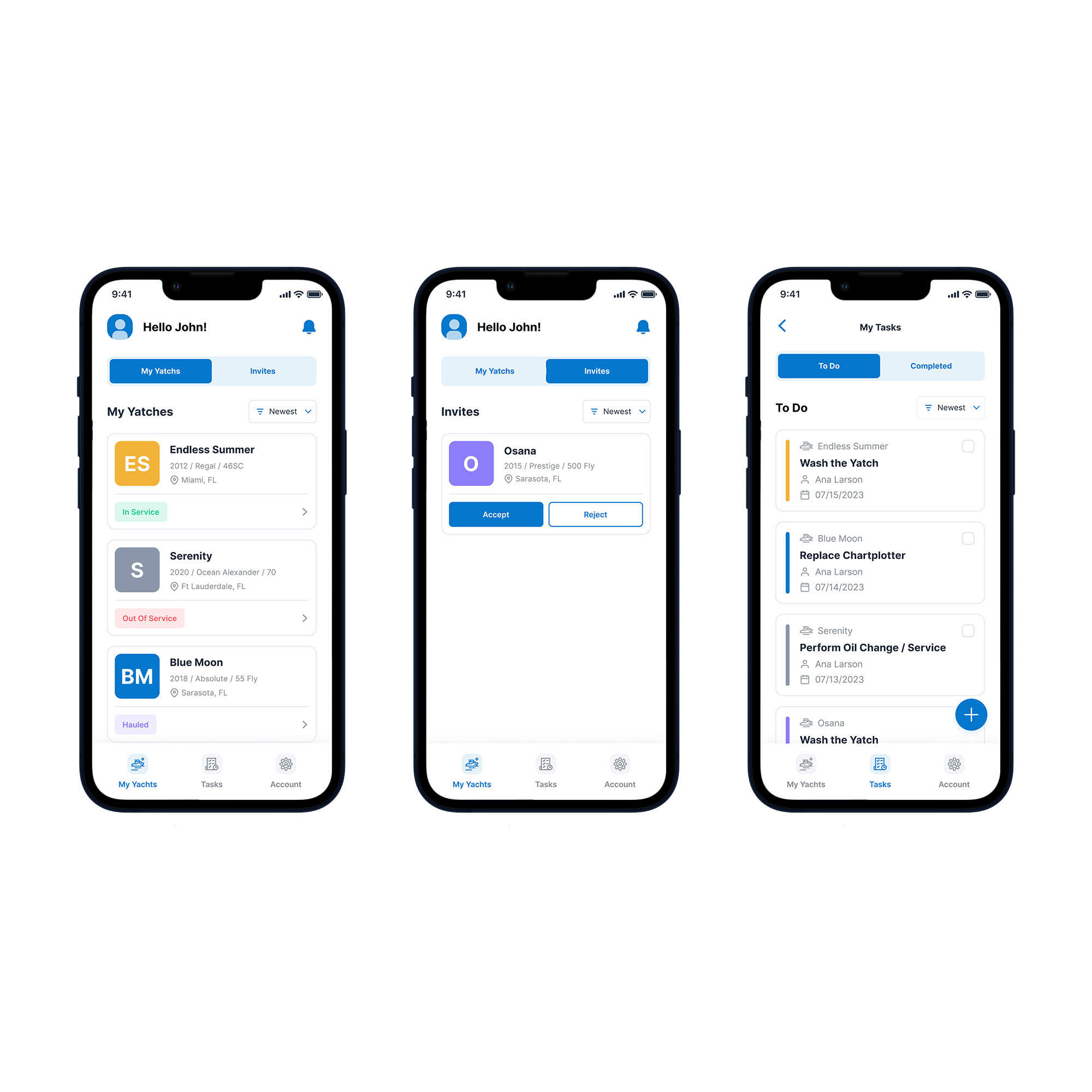 App Design by Create8ive Mind for YachtWave | Design #30821515