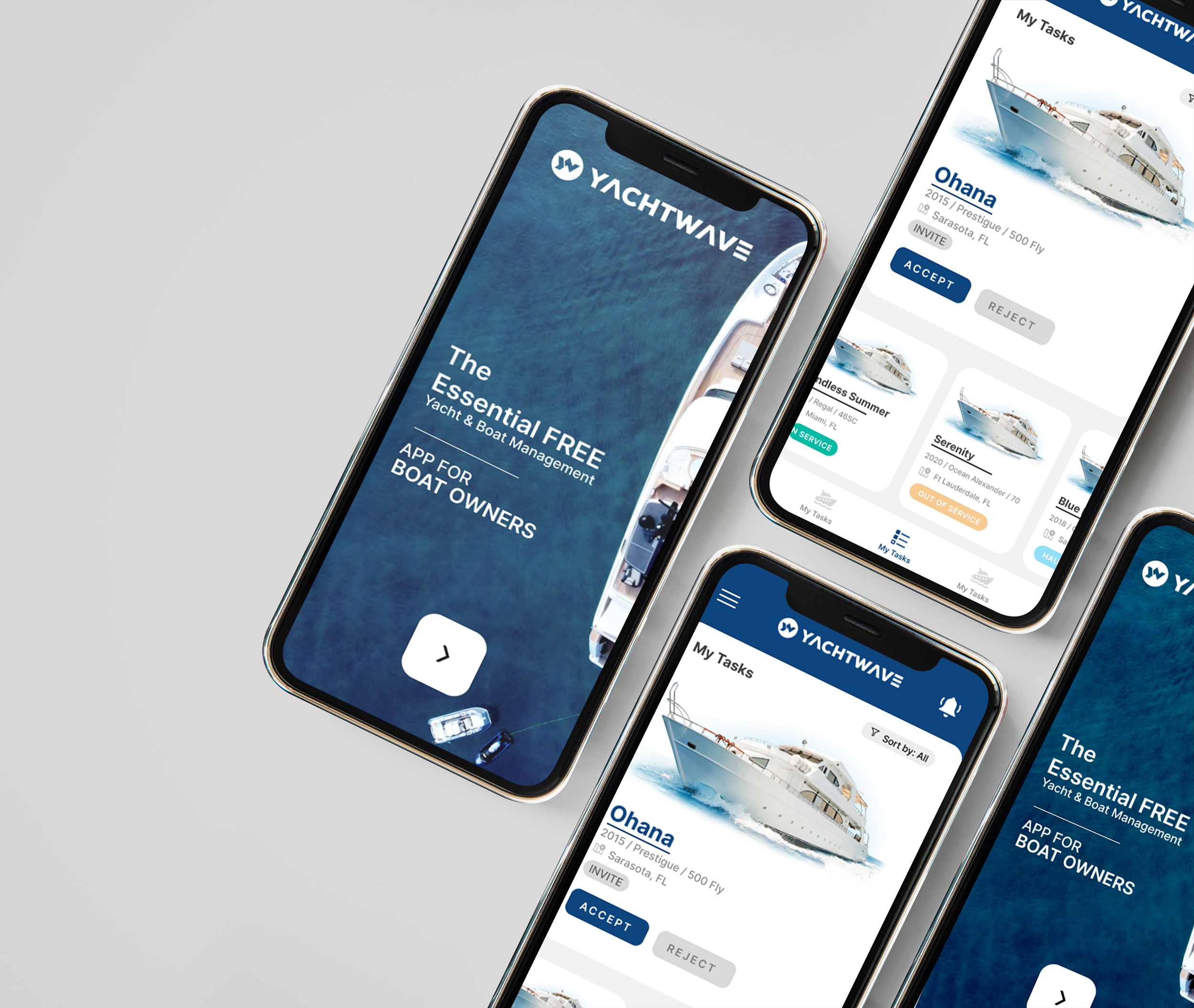 App Design by Fusionex Studio for YachtWave | Design #30804097