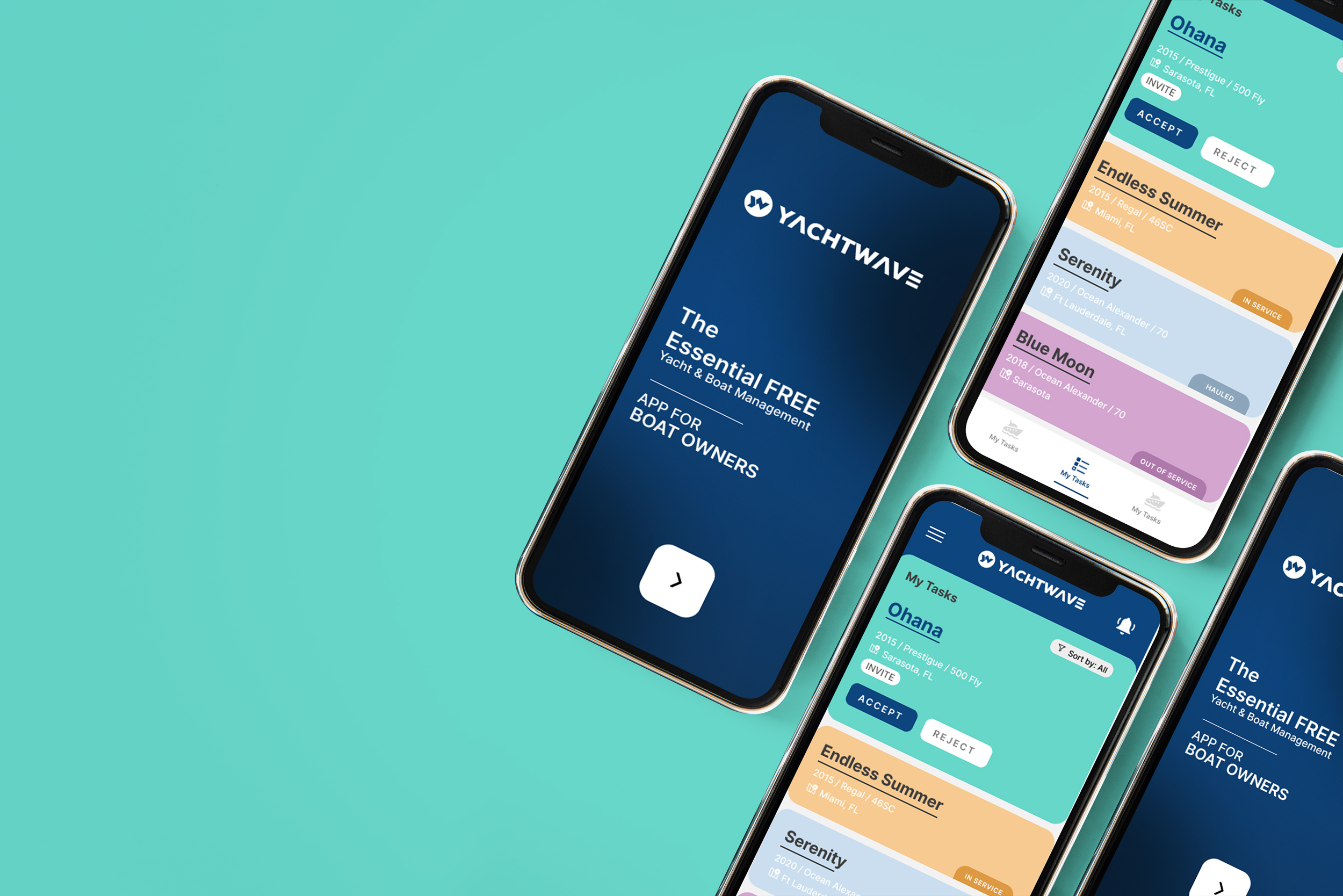 App Design by Fusionex Studio for YachtWave | Design #30816316