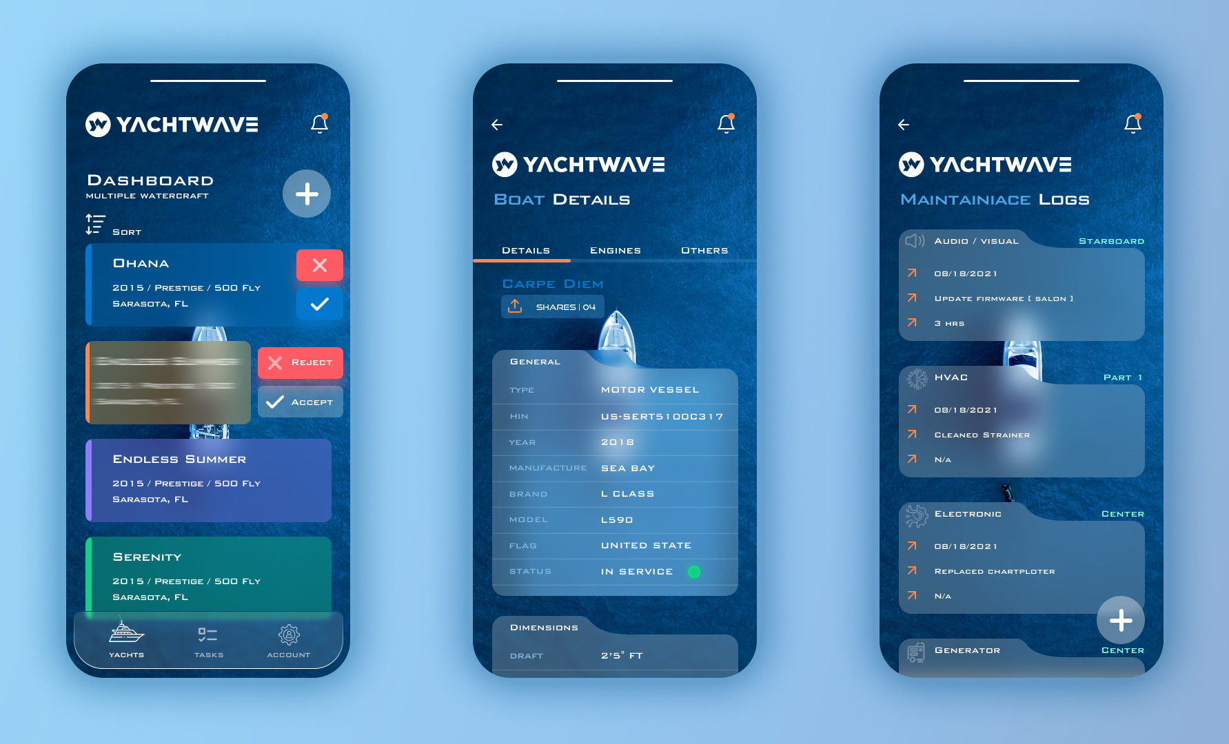 Design Application par mobileAppSL pour YachtWave | Design #30808954