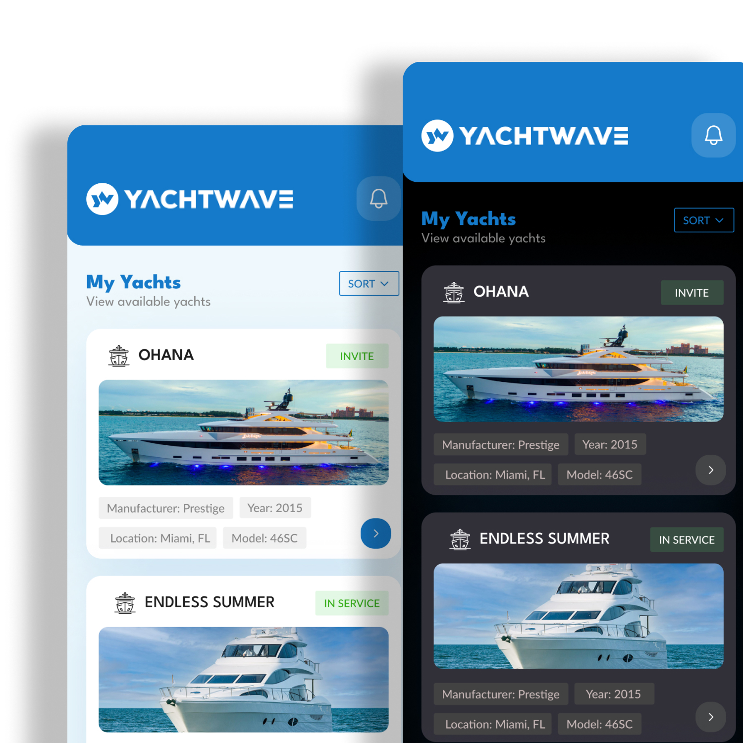 App Design by Finley Johnson for YachtWave | Design #30809401
