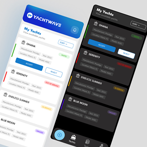 Diseño de aplicación (App) por Finley Johnson para YachtWave | Diseño: #30815412