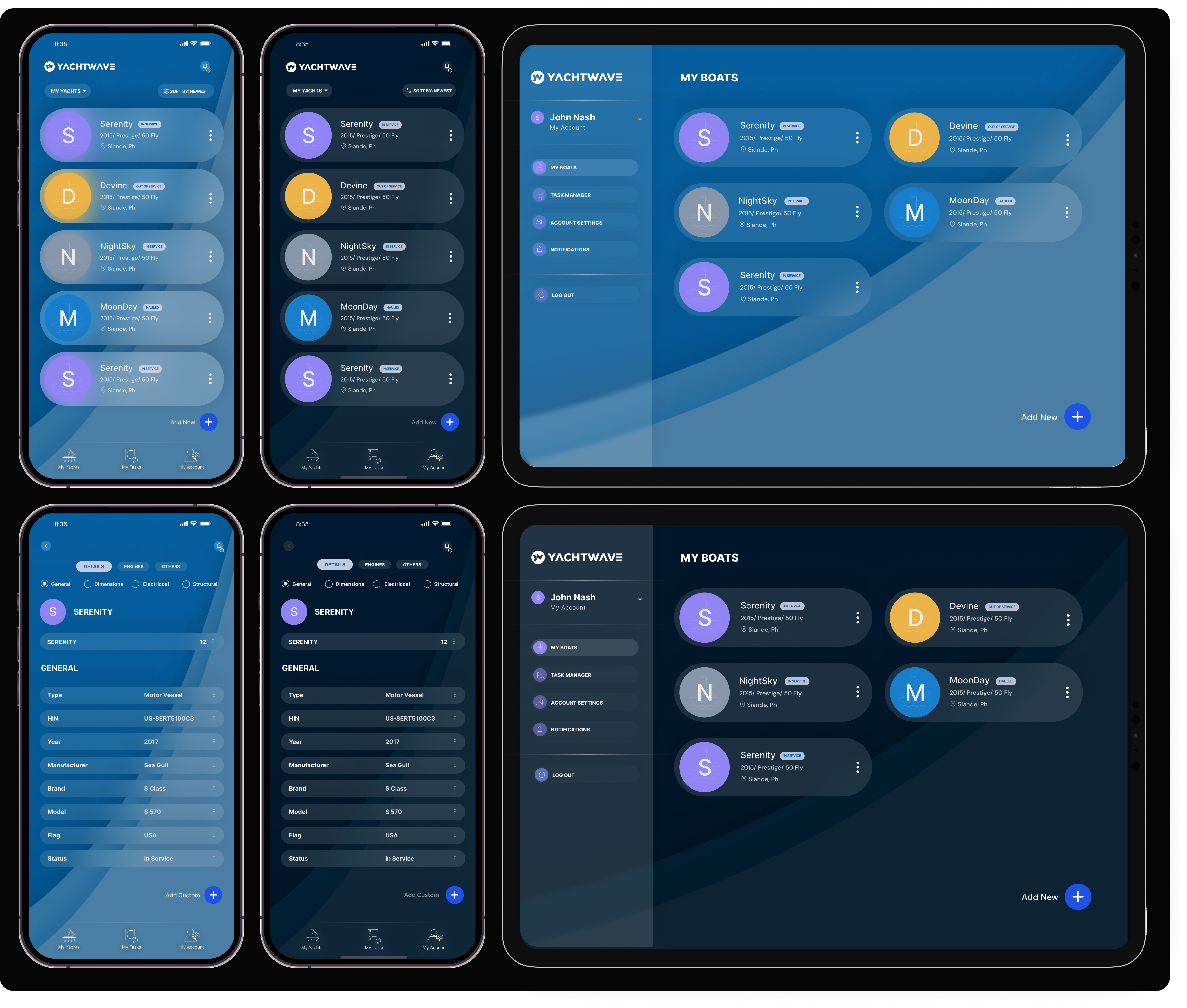 App Design by Splice-07 for YachtWave | Design #30810180
