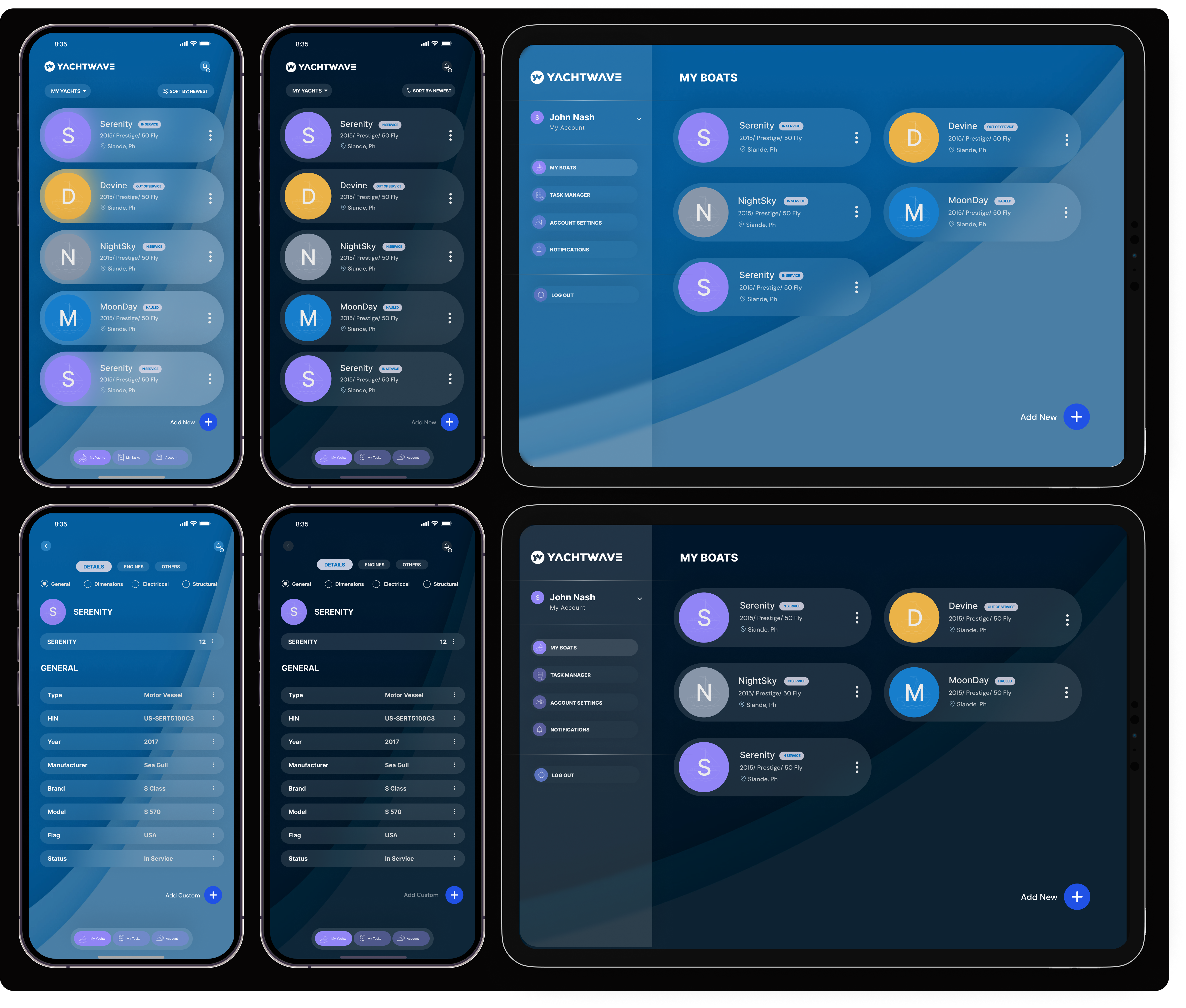 App Design by Splice-07 for YachtWave | Design #30810383