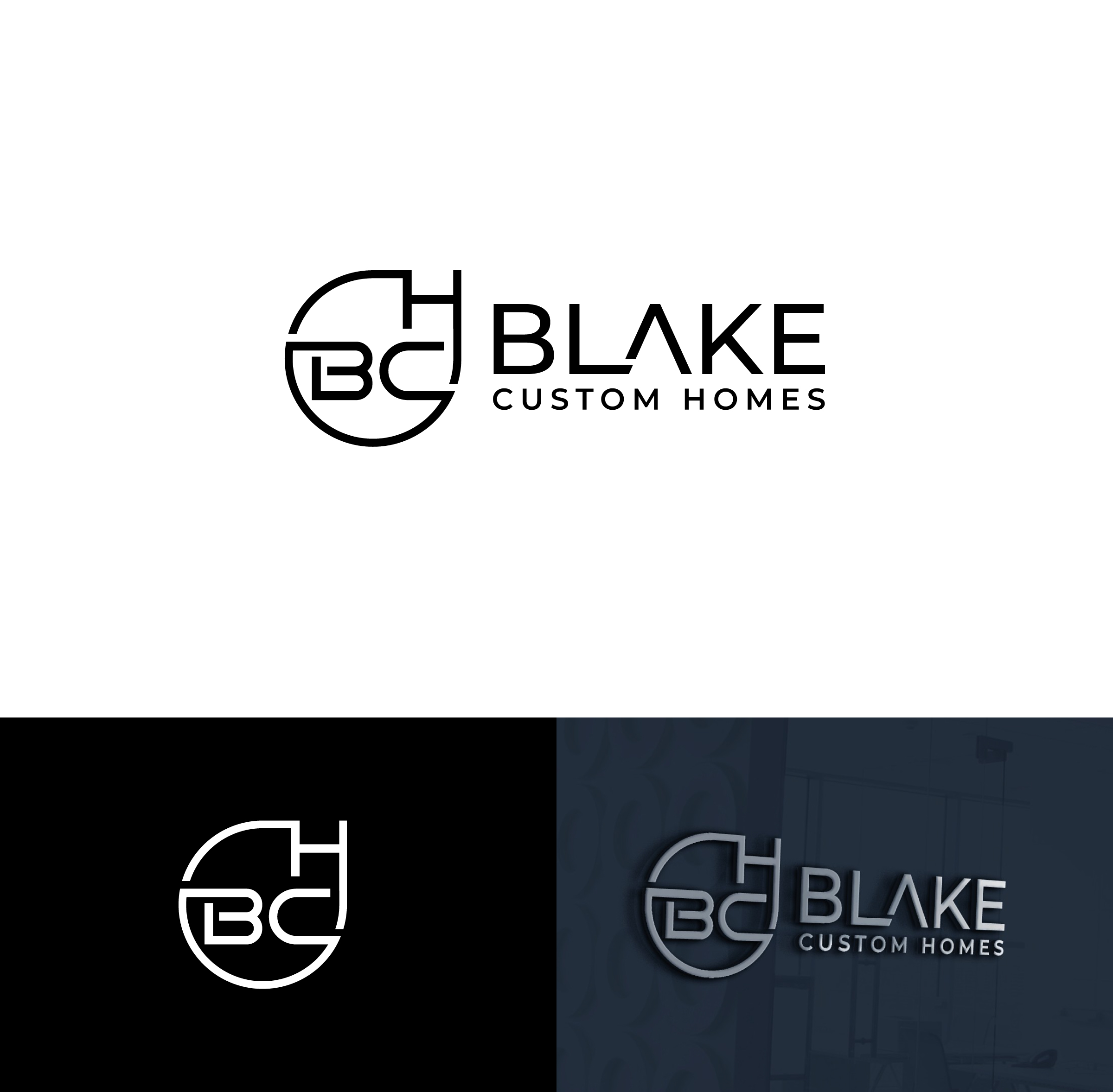 Logo Design by ecorokerz for Blake Custom Homes | Design #30789378