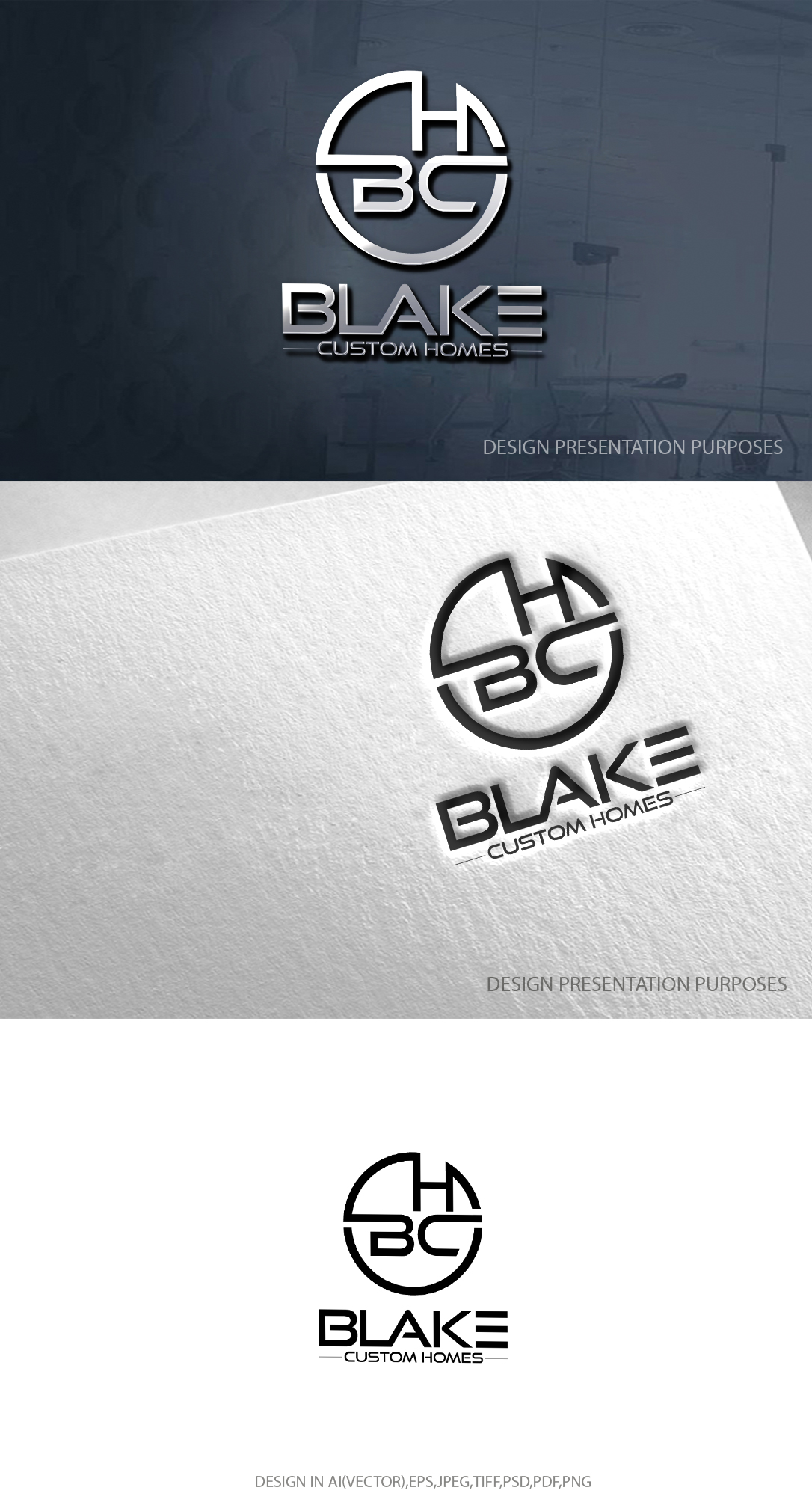 Design de Logo par zebronicgraphic pour Blake Custom Homes | Design #30788701