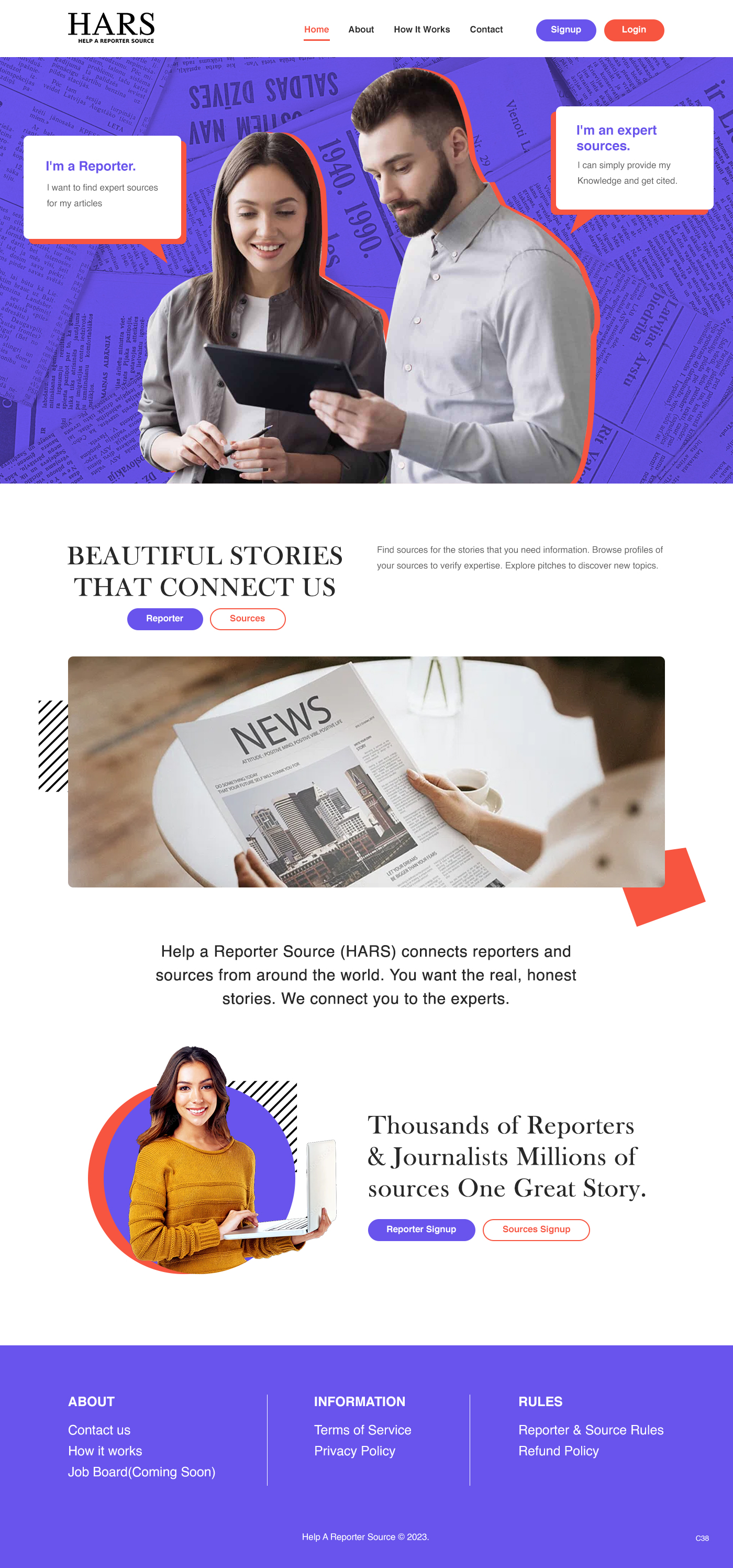 Web Design by pb for HelpaReporterSource.com | Design #30798745