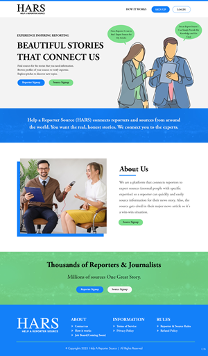 Web Design by pb for HelpaReporterSource.com | Design: #30798746