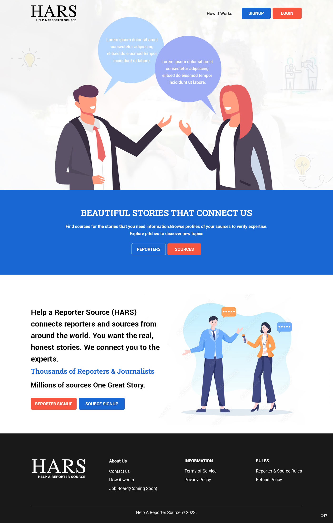 Web Design by pb for HelpaReporterSource.com | Design #30798747