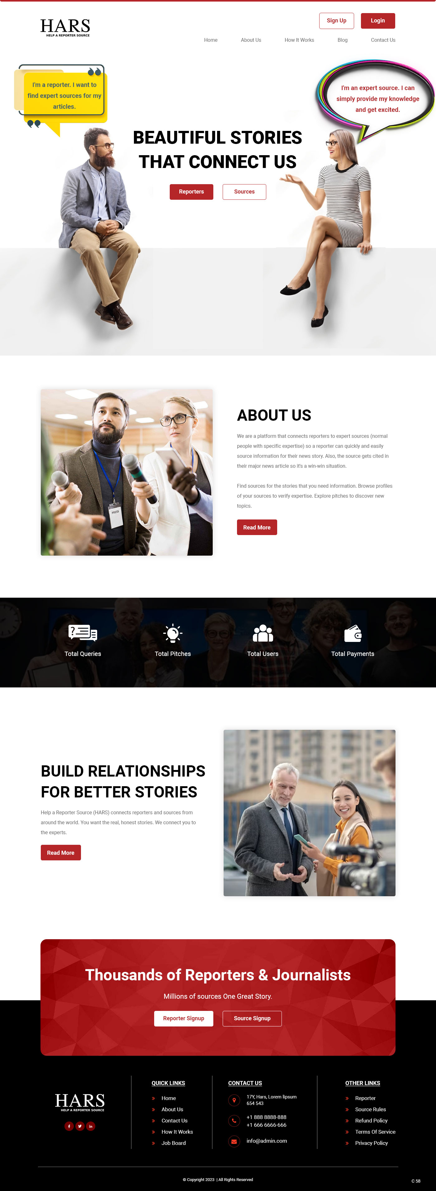 Web Design by pb for HelpaReporterSource.com | Design #30798751