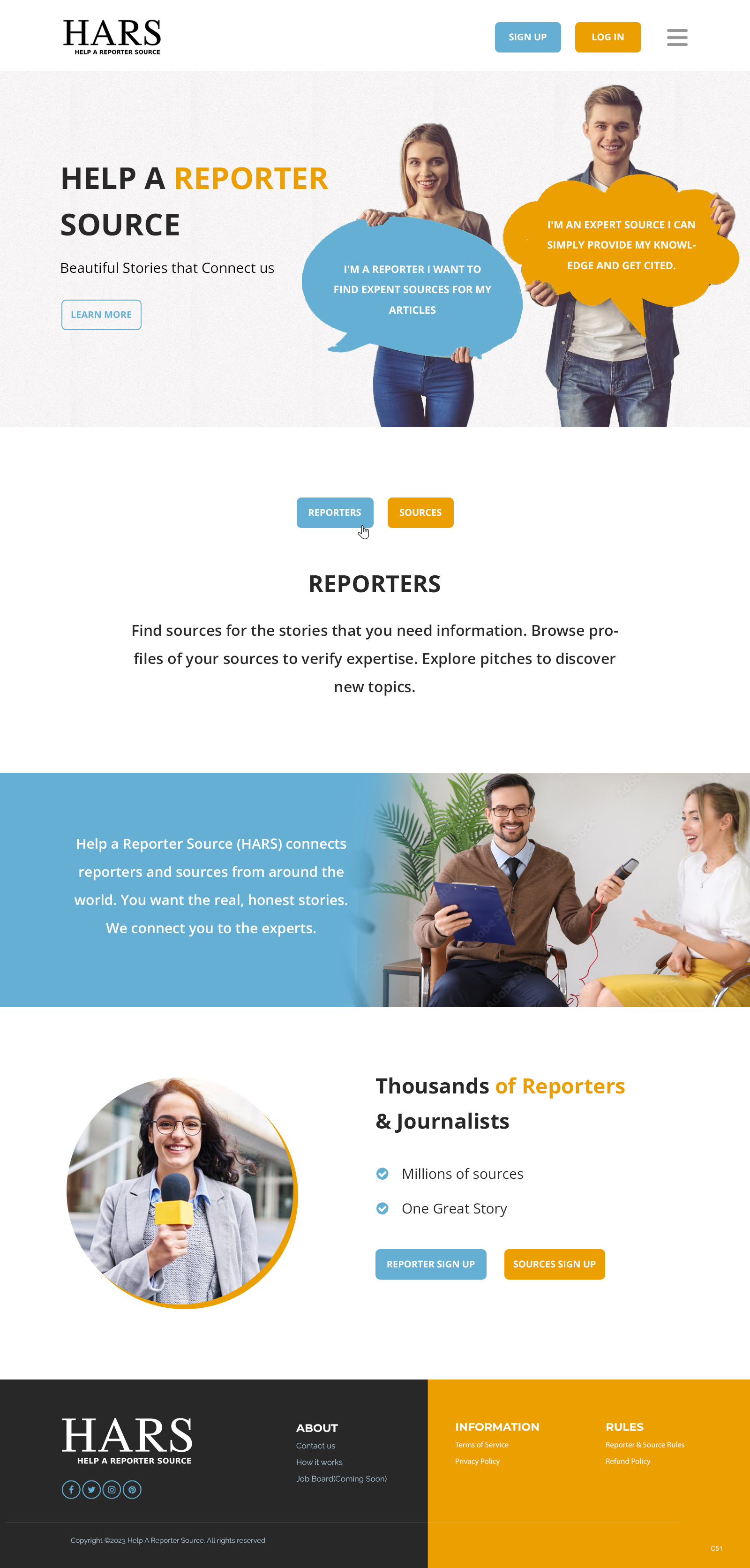 Web Design by pb for HelpaReporterSource.com | Design #30798752