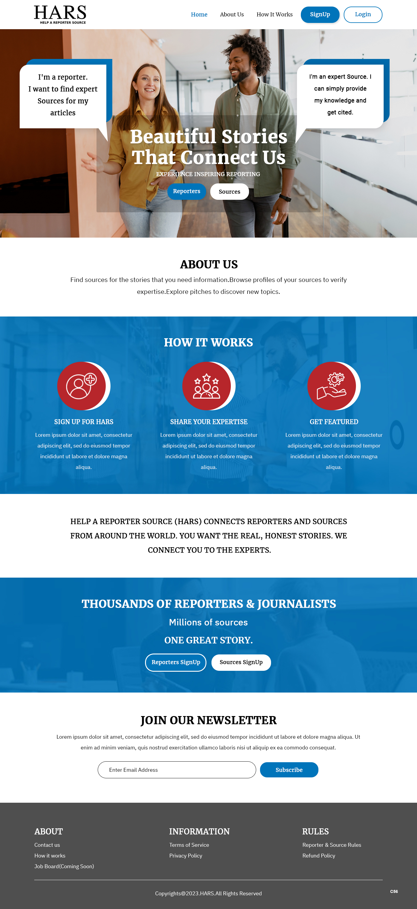 Web Design by pb for HelpaReporterSource.com | Design #30798753