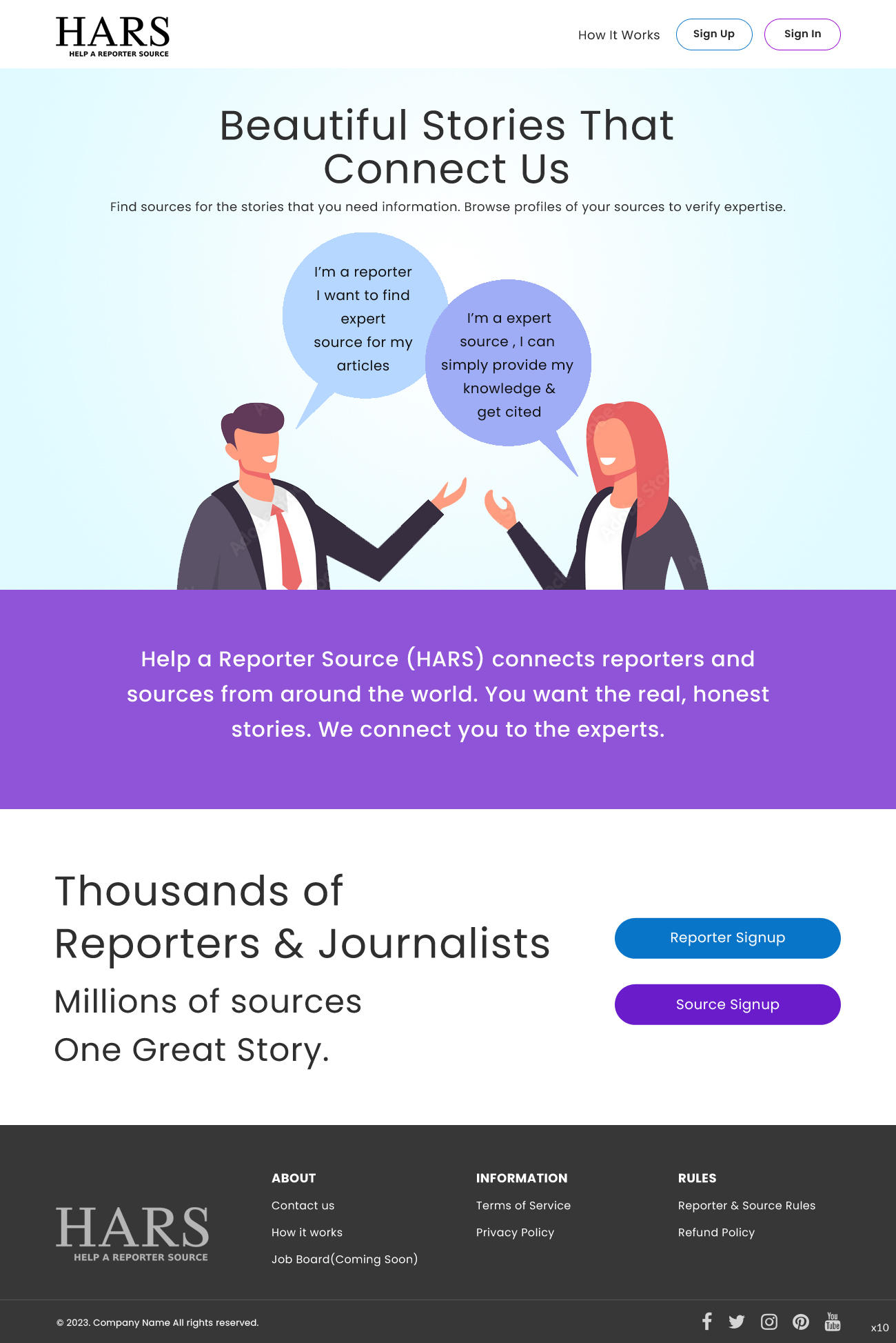 Web Design by pb for HelpaReporterSource.com | Design #30798755