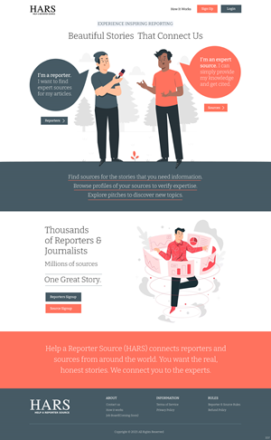Web Design by pb for HelpaReporterSource.com | Design: #30798757