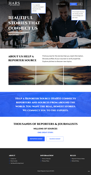 Web Design by pb for HelpaReporterSource.com | Design: #30808942
