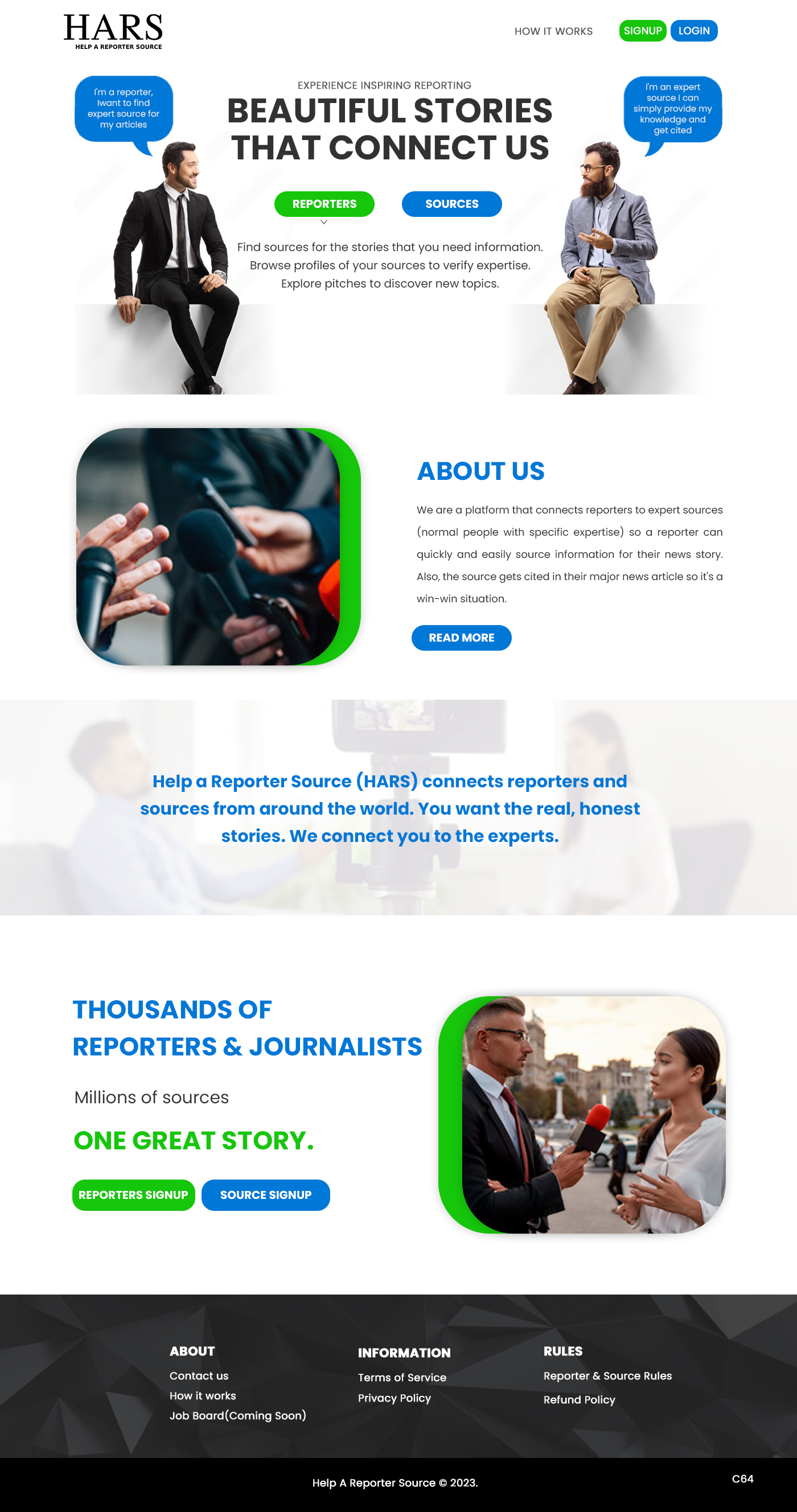 Web Design by pb for HelpaReporterSource.com | Design #30808943