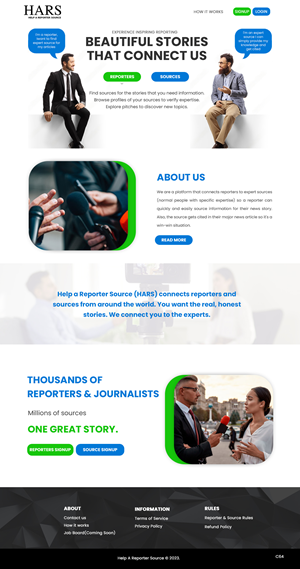 Web Design by pb for HelpaReporterSource.com | Design: #30808943