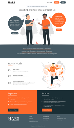 Web Design by pb for HelpaReporterSource.com | Design: #30844675