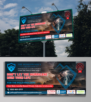 Diseño de Cartelera por KreativeMadz para The HomeOwner's Advocate | Diseño: #30807021