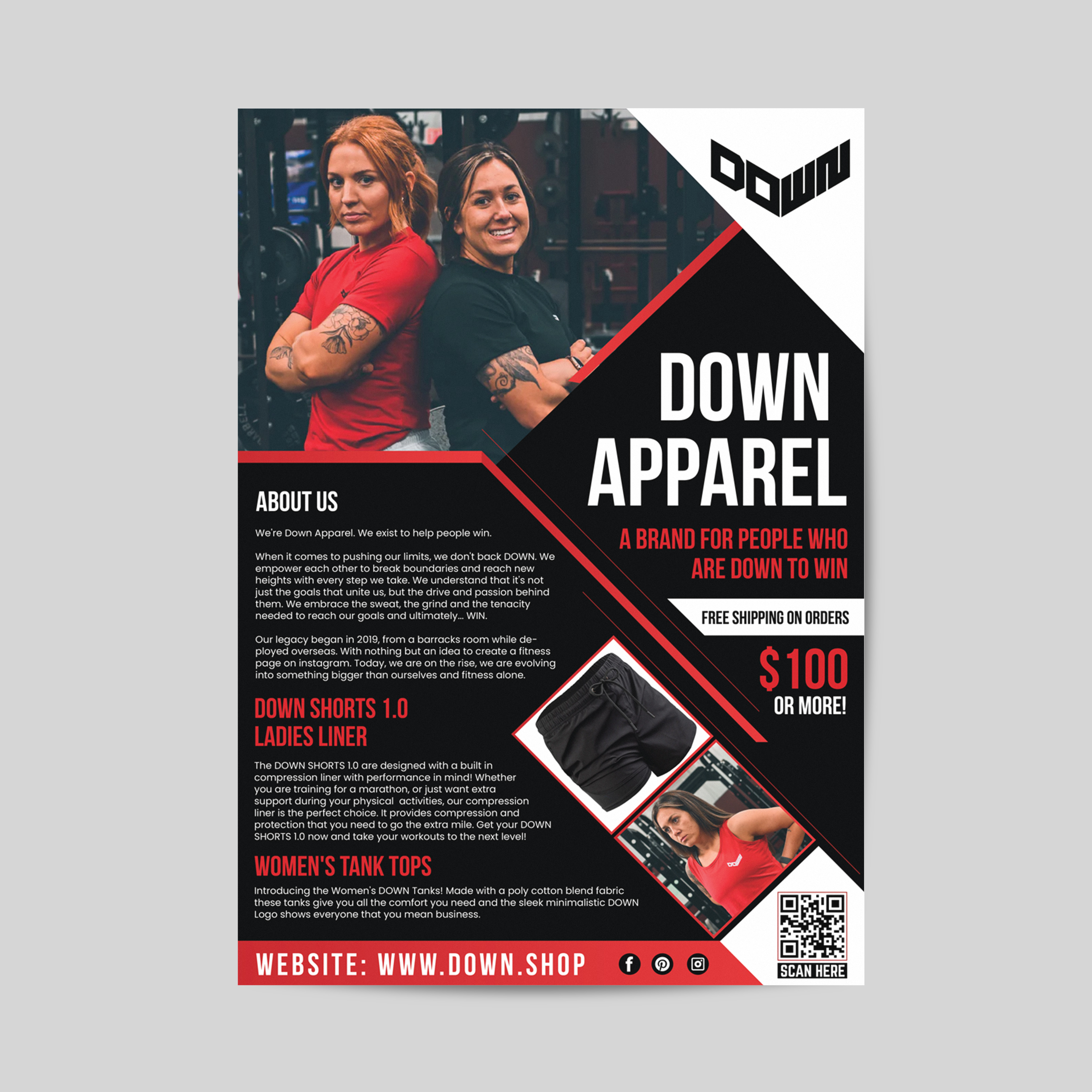 Flyer Design by Mamata Sasmal for DOWN APPAREL | Design #30809589