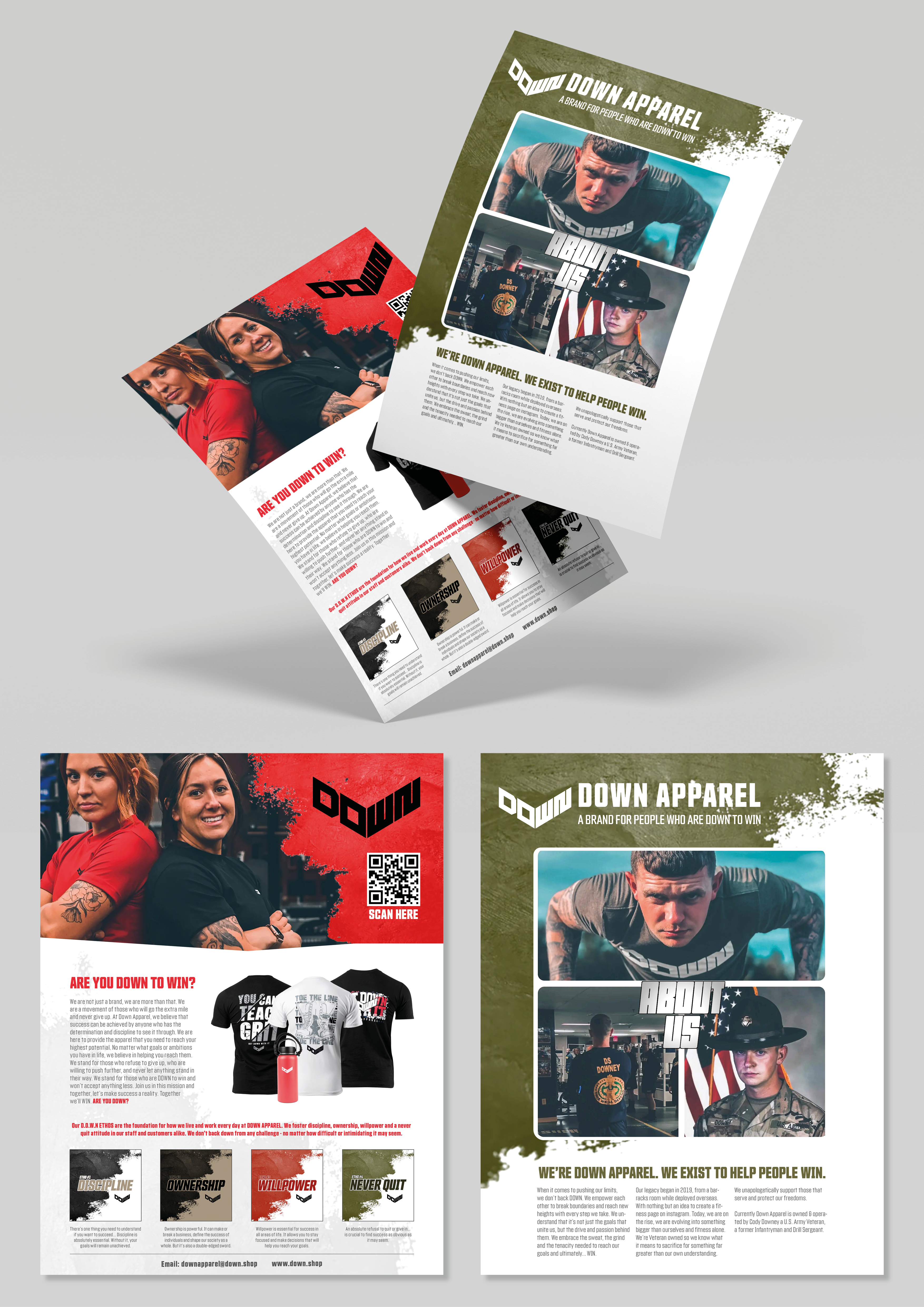 Flyer-Design von MarkoE für DOWN APPAREL | Design #30809091