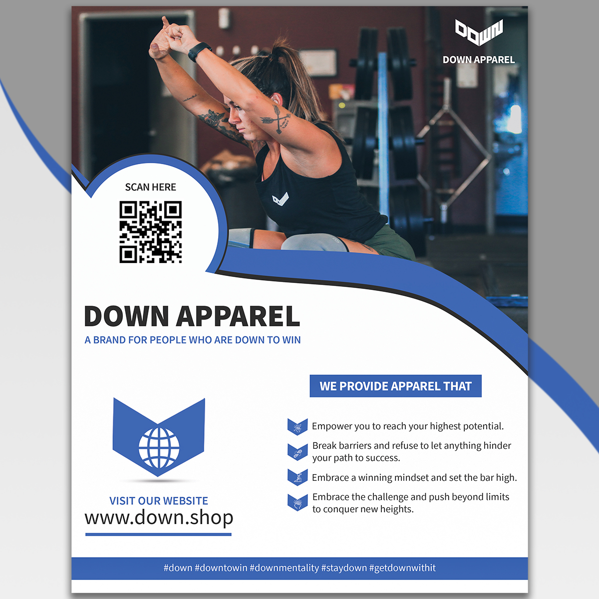 Flyer Design by Mi17design for DOWN APPAREL | Design #30830368