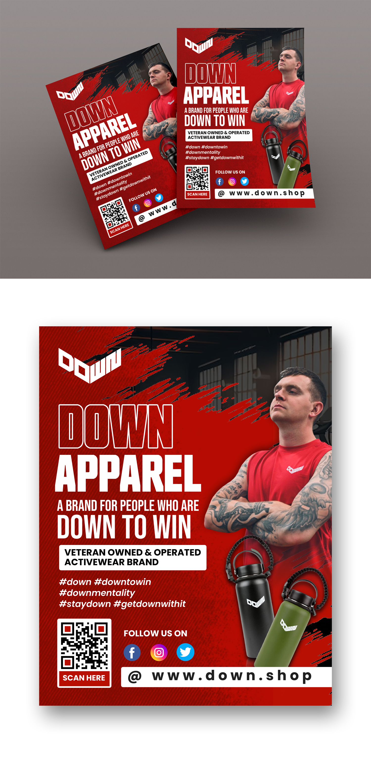 Diseño de Flyer por debdesign para DOWN APPAREL | Diseño #30798066