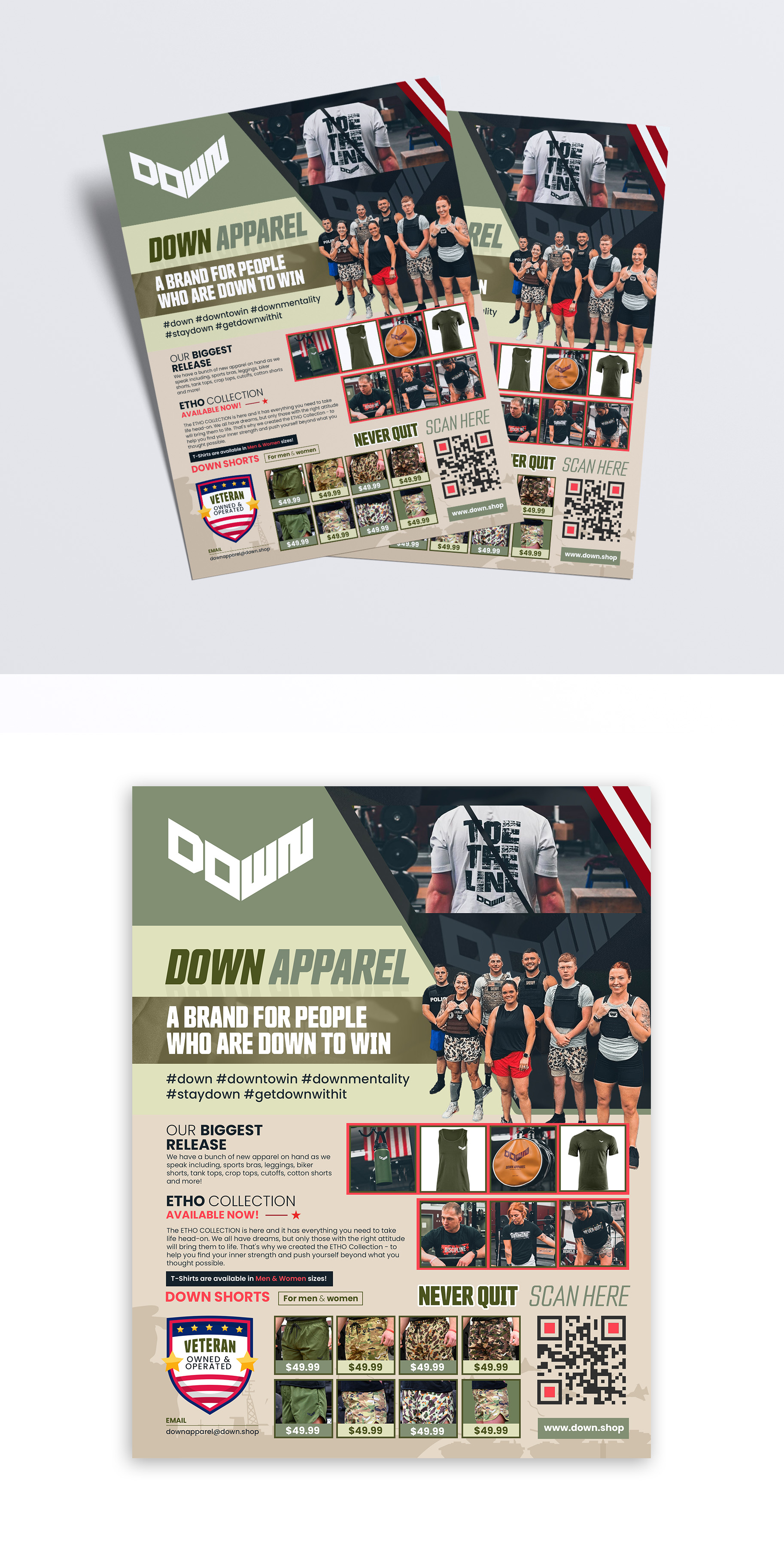 Design de Flyer par debdesign pour DOWN APPAREL | Design #30798393