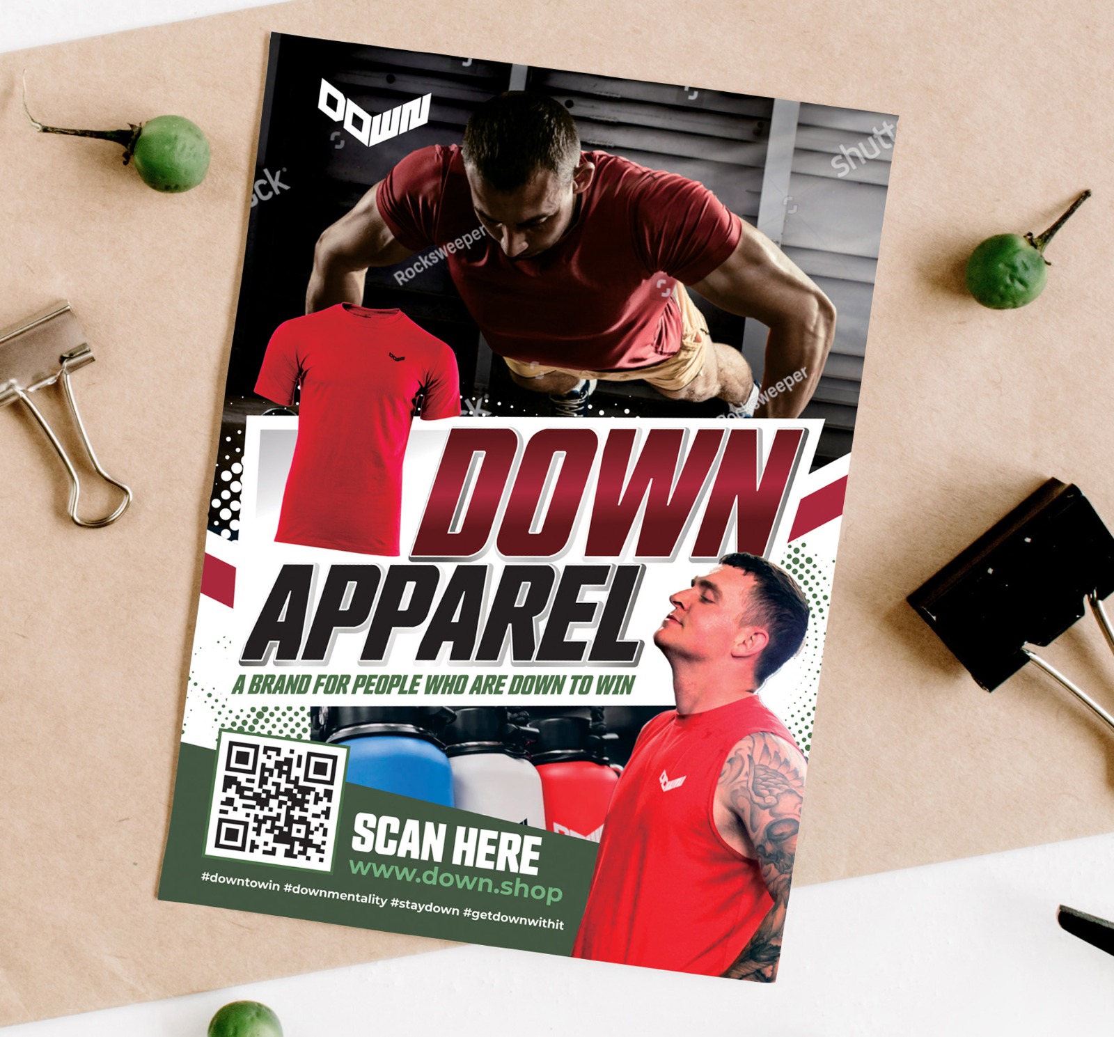 Flyer-Design von Dzhafir für DOWN APPAREL | Design #30813441