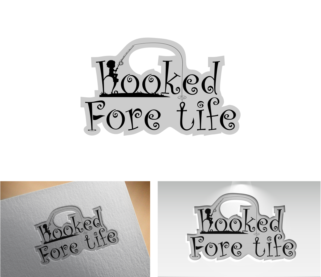 Logo Design by Prathap Johnson for Hooked Fore Life | Design #30823924