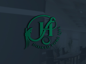 Logo Design by Uhm@design for Hooked Fore Life | Design: #30800813