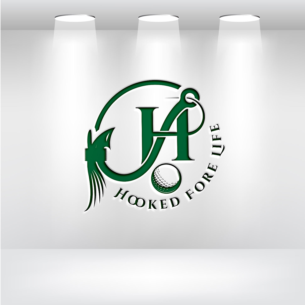 Logo-Design von Uhm@design für Hooked Fore Life | Design #30800814