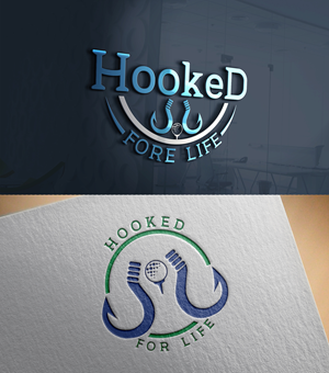 Logo Design by 24ksunny for Hooked Fore Life | Design: #30805086