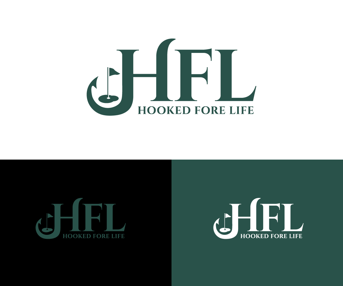 Logo Design by Kavth for Hooked Fore Life | Design #30824016