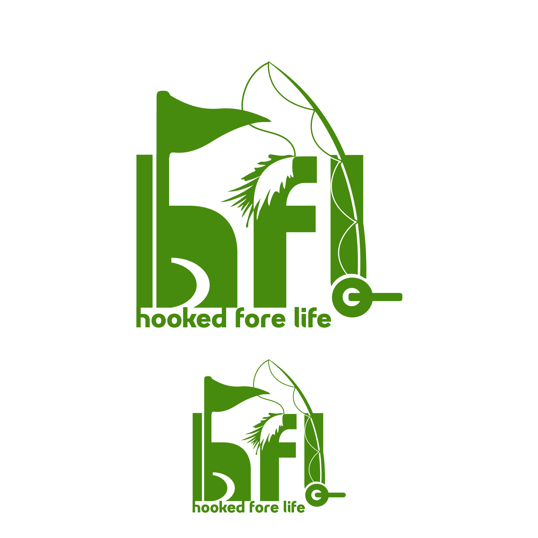 Logo-Design von Na Klar! für Hooked Fore Life | Design #30809905