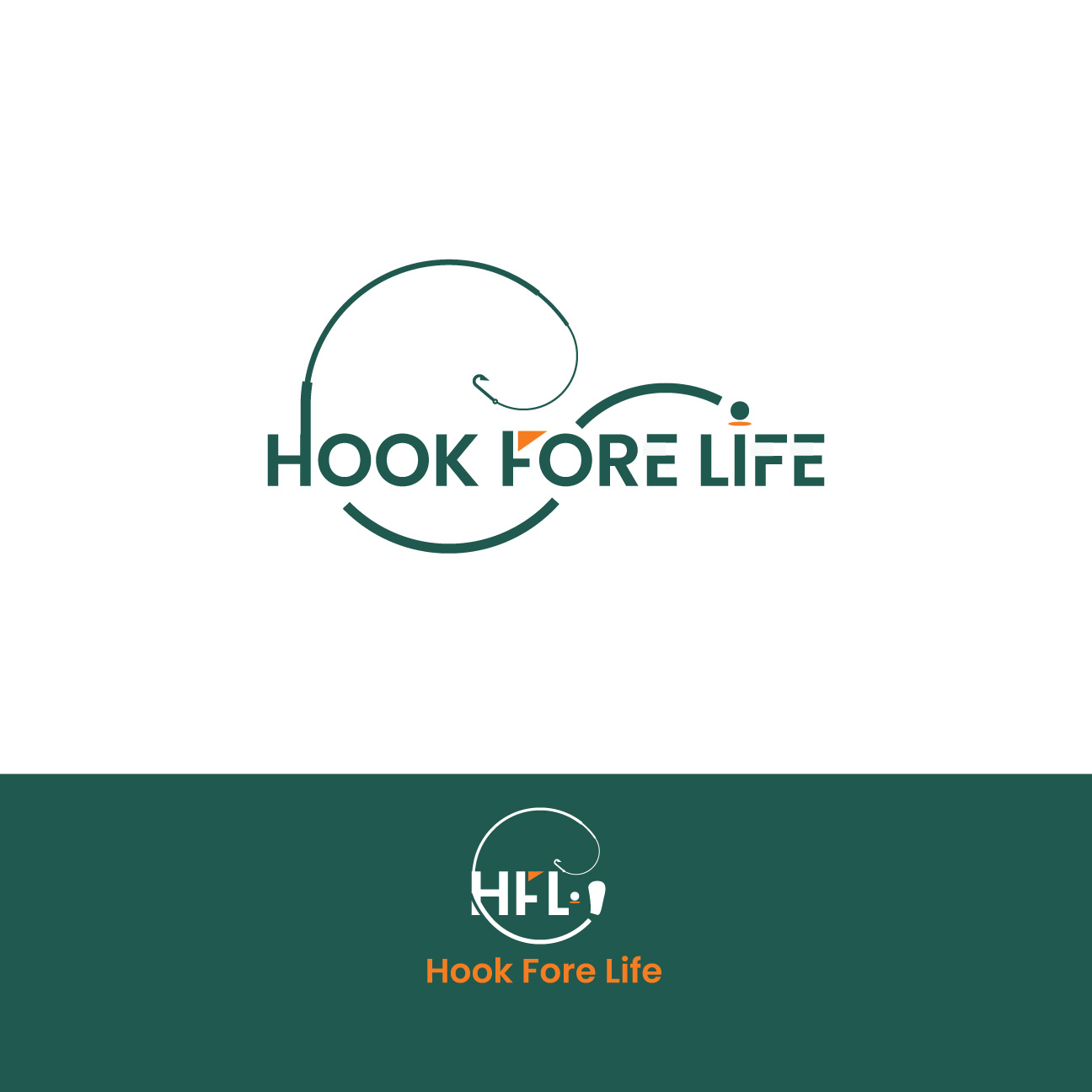 Logo Design by pmv. for Hooked Fore Life | Design #30806484