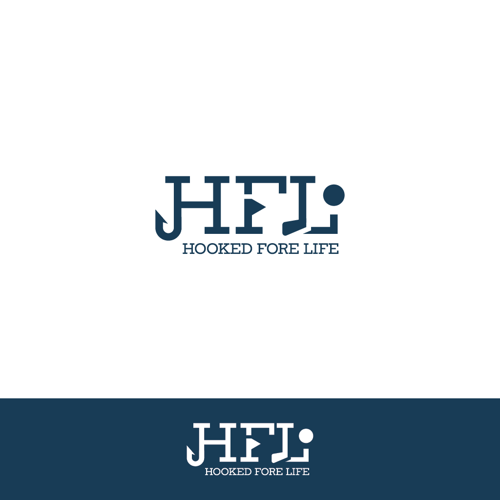 Logo Design by Jerwin Intac for Hooked Fore Life | Design #30806246