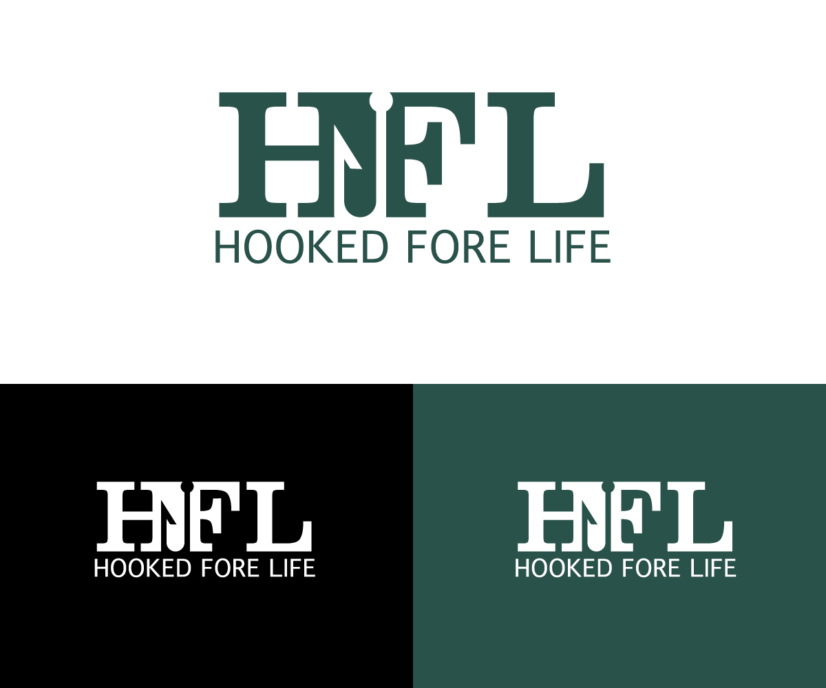 Logo Design by RaKu 2 for Hooked Fore Life | Design #30825879