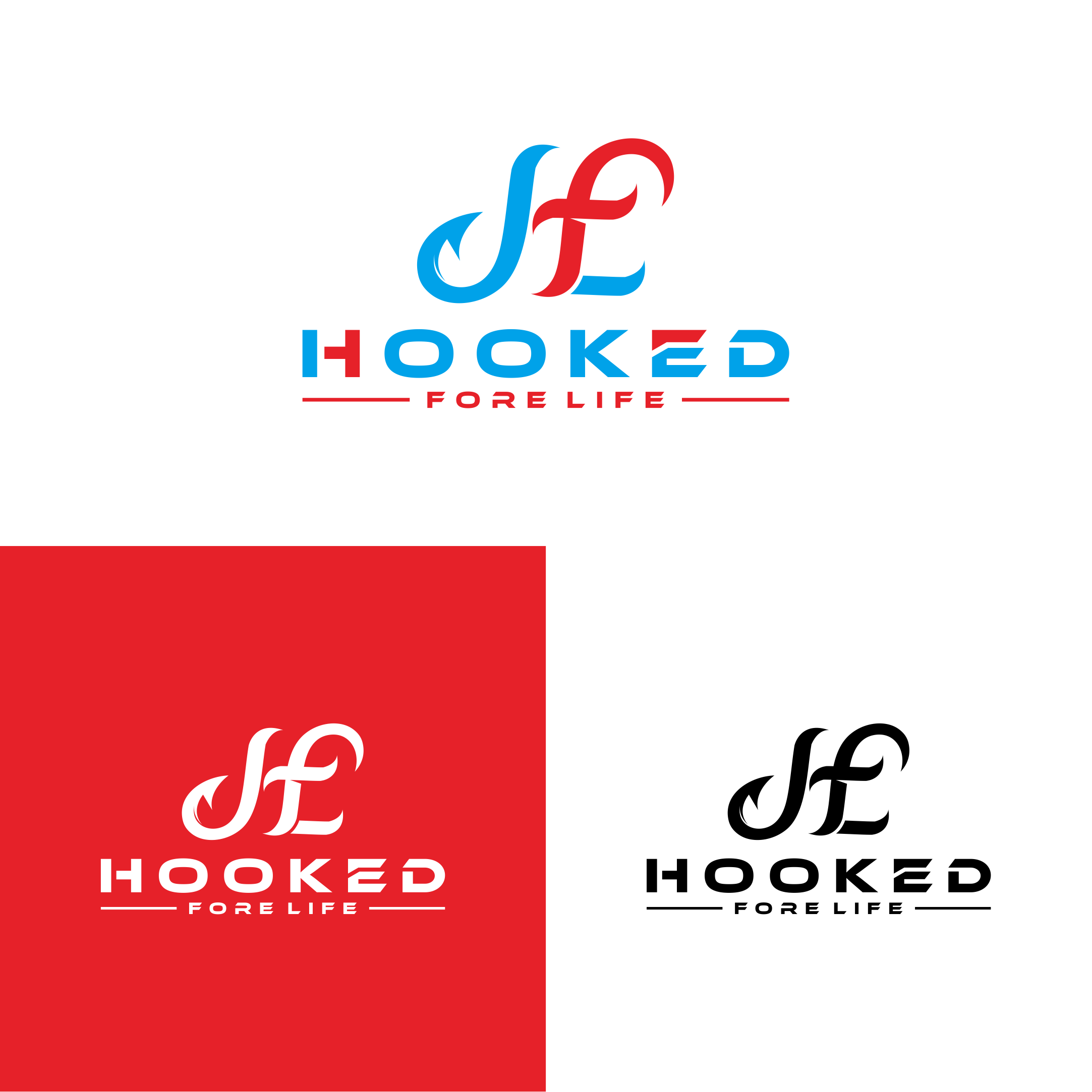 Logo Design by healer1617 for Hooked Fore Life | Design #30801973