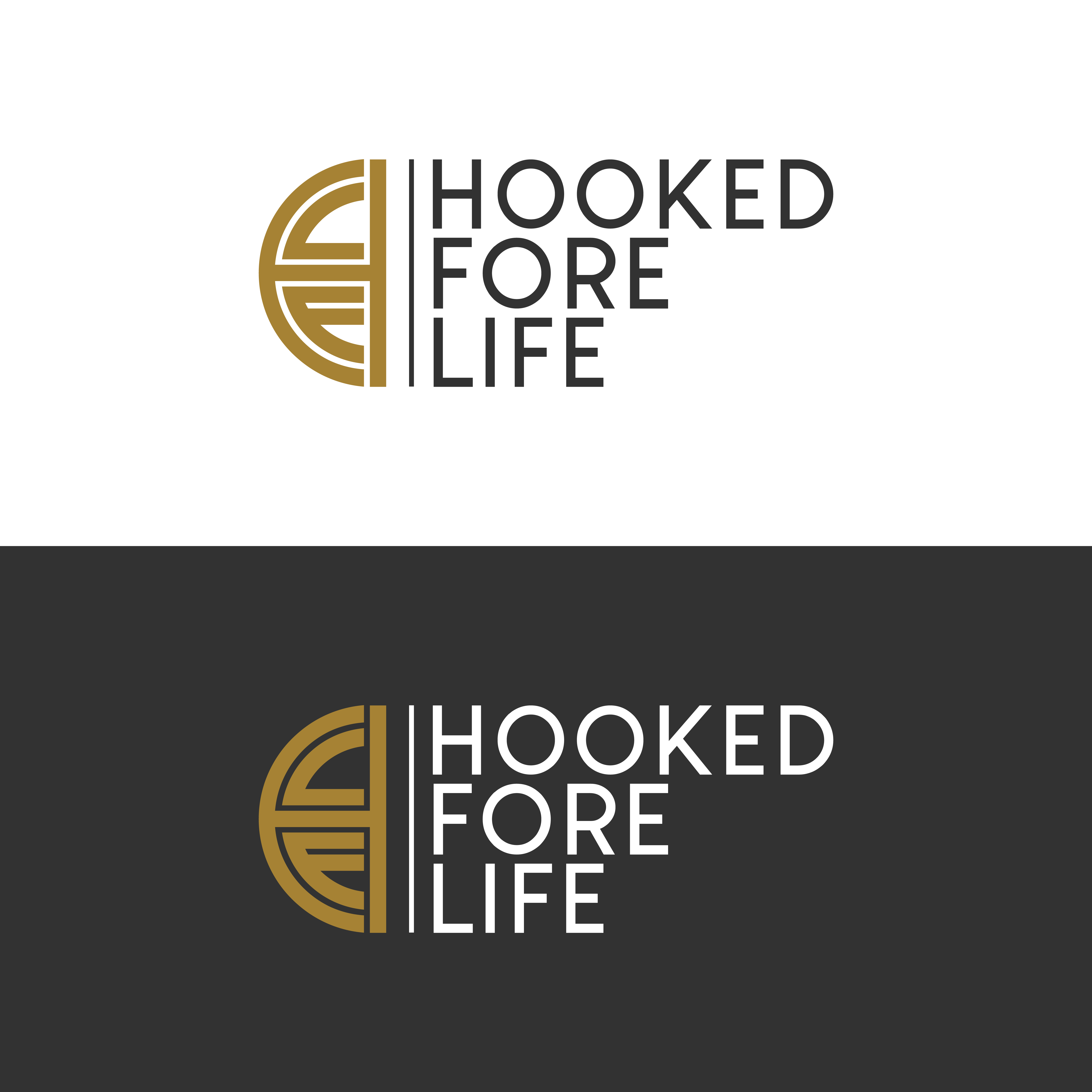Logo Design by creative.bugs for Hooked Fore Life | Design #30807346