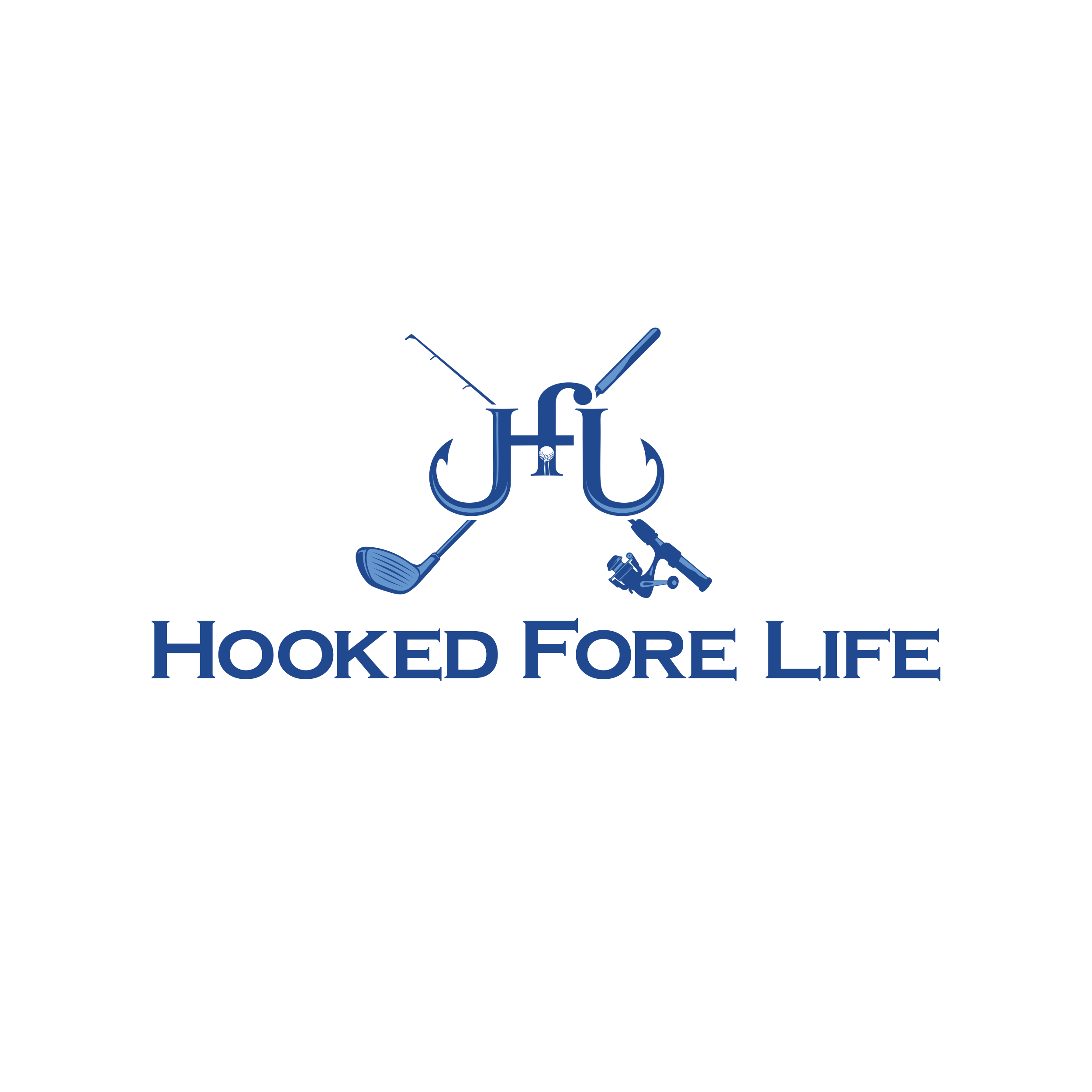 Logo Design by luckdesign for Hooked Fore Life | Design #30799859